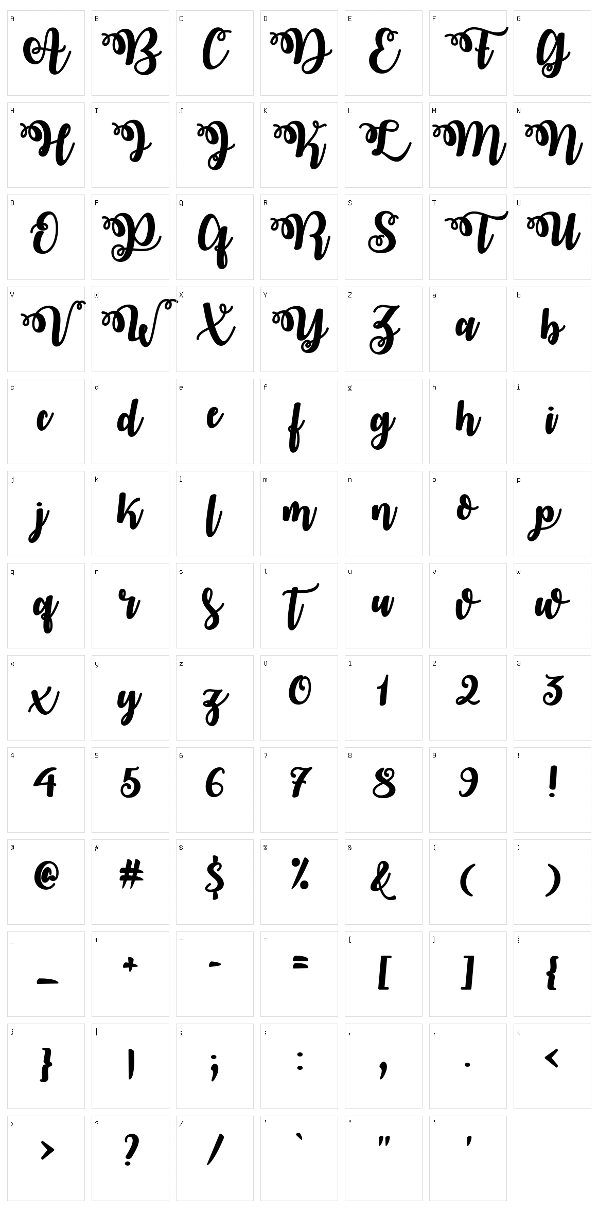 October Twilight Character Set