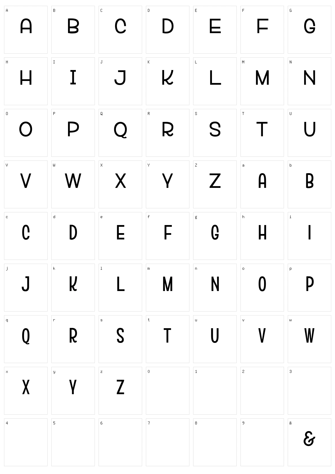 Versalita& Character Set