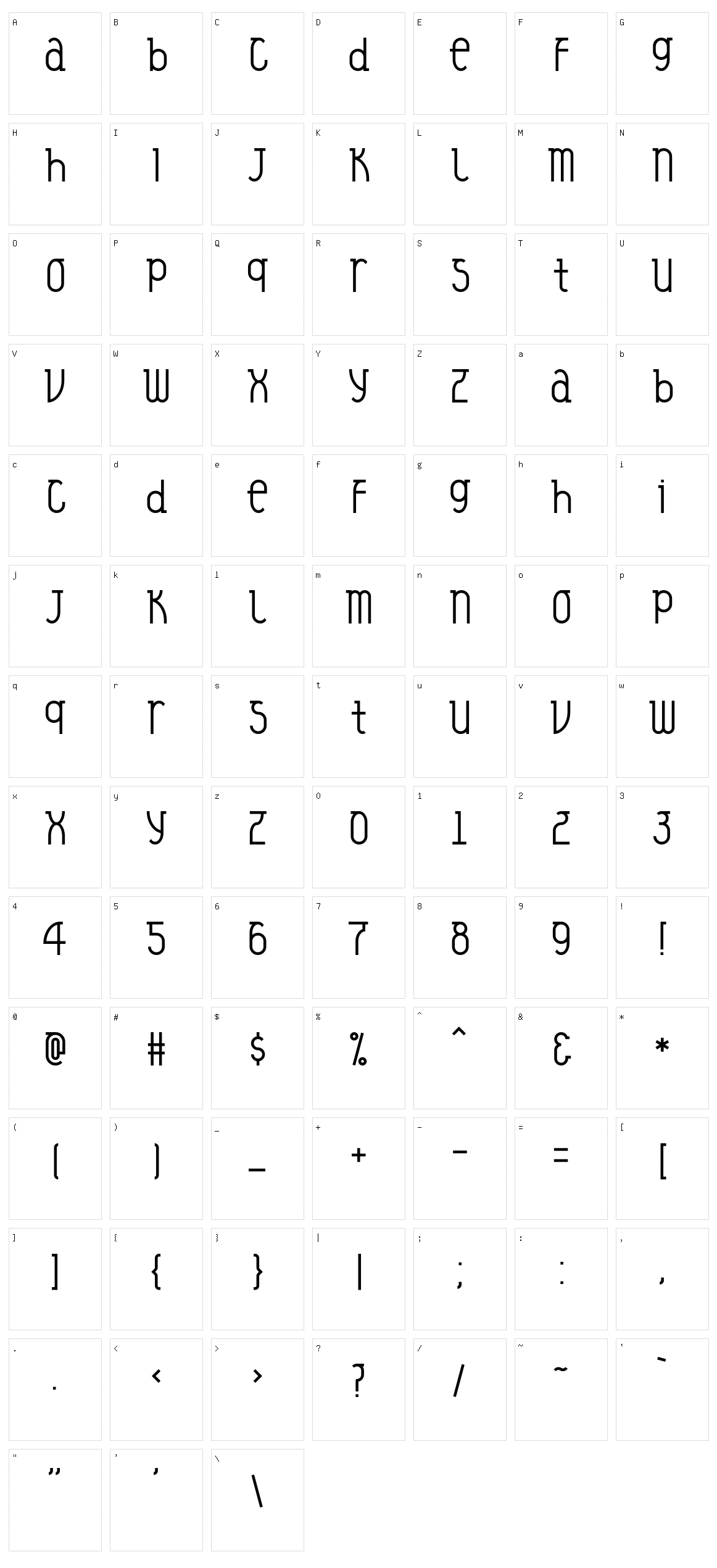 Veysel Character Set