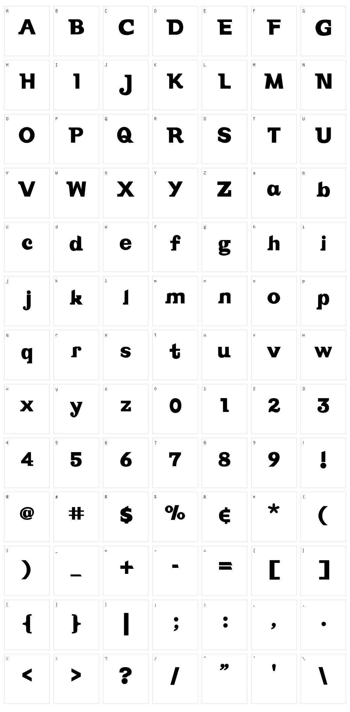 Vintage Character Set