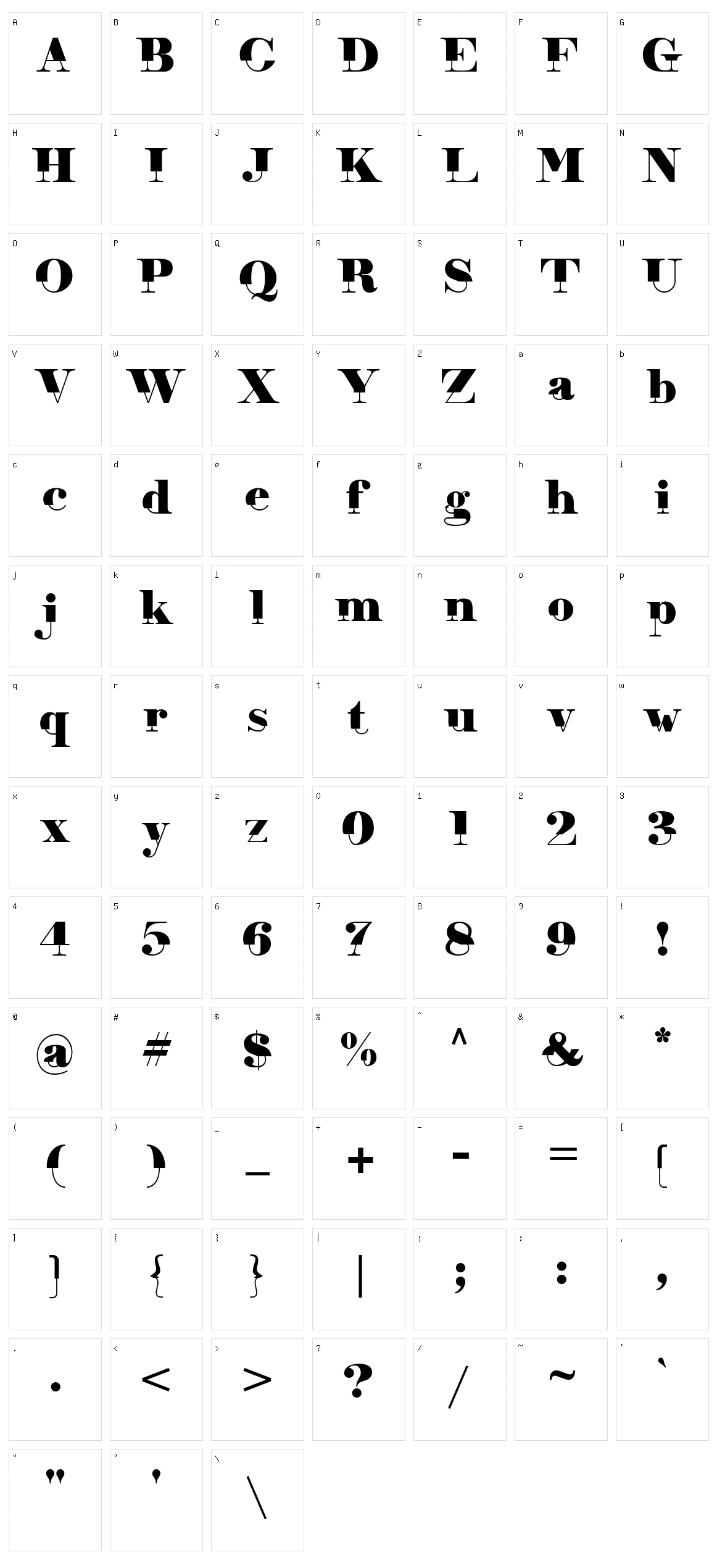 Viyola Character Set