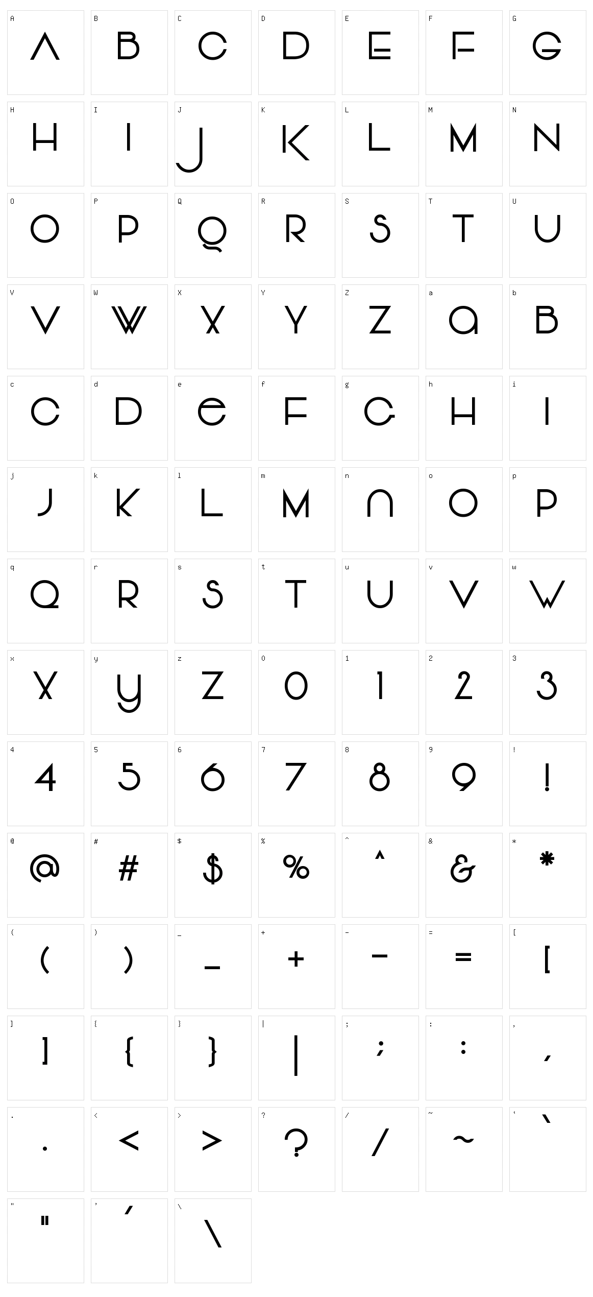 Vonique 64 Character Set