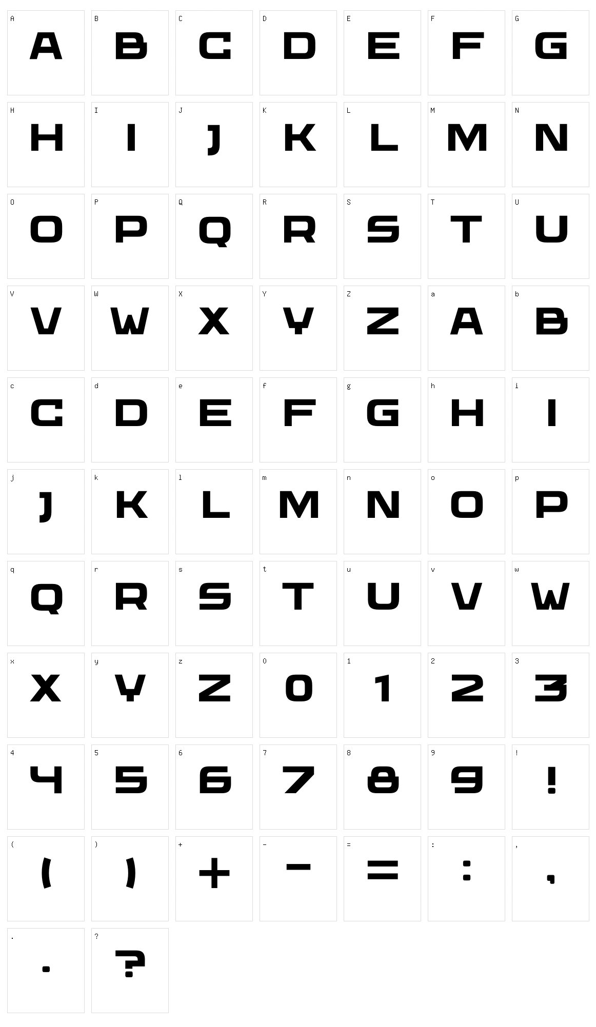 Wadik Character Set