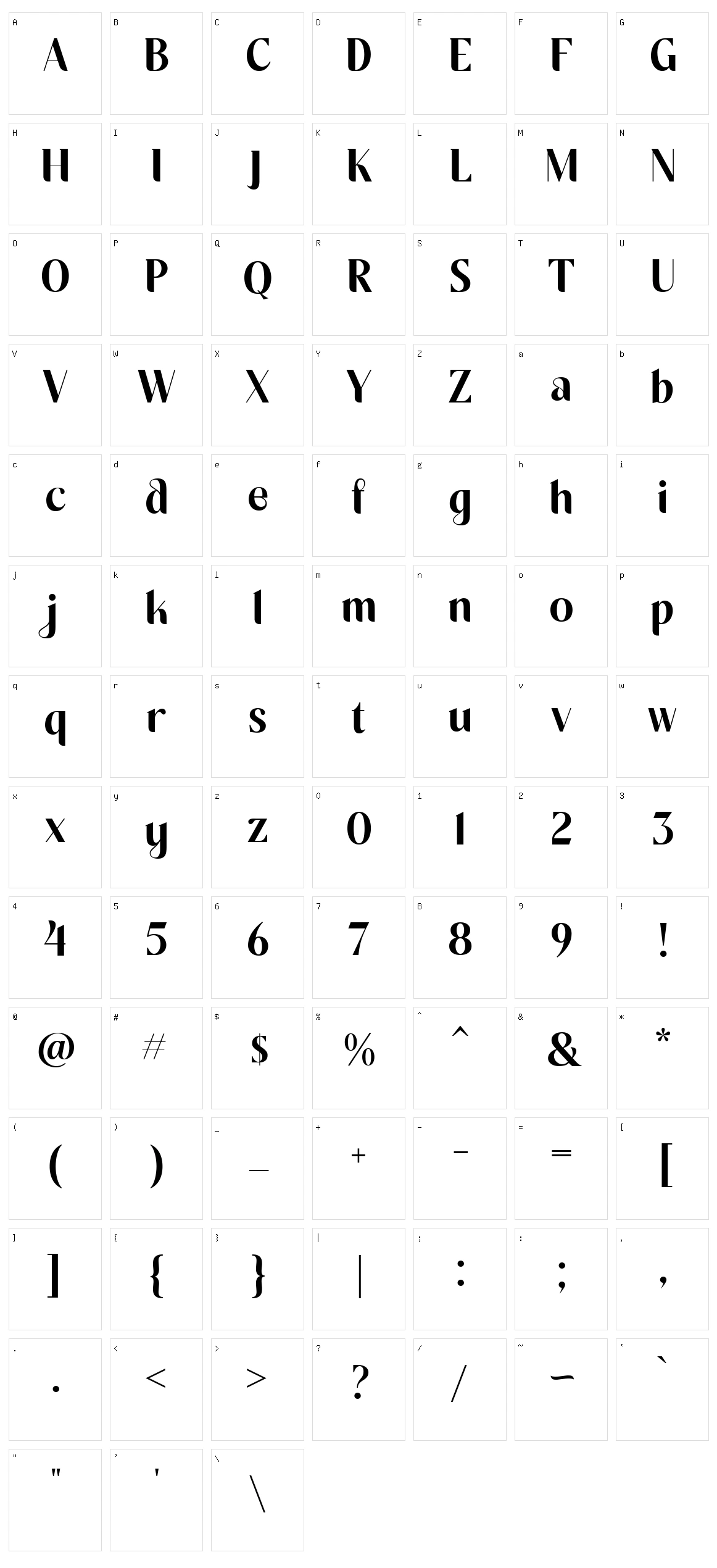 Walkind Character Set