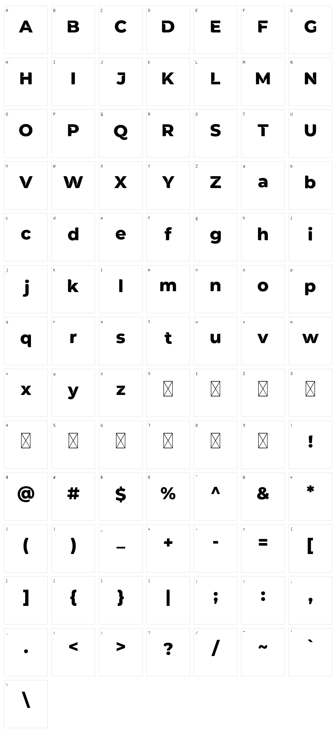 Wallman Love Character Set