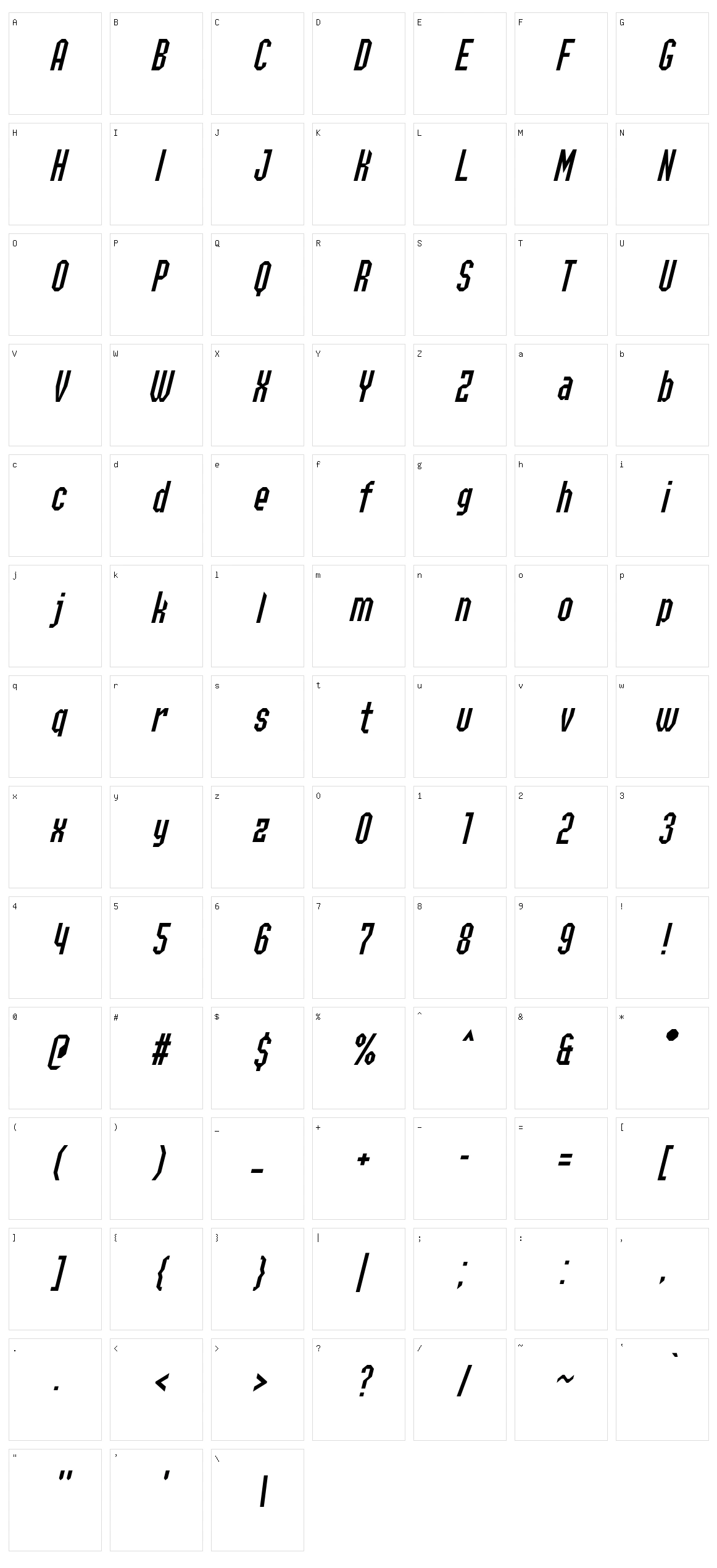 Yulong Character Set