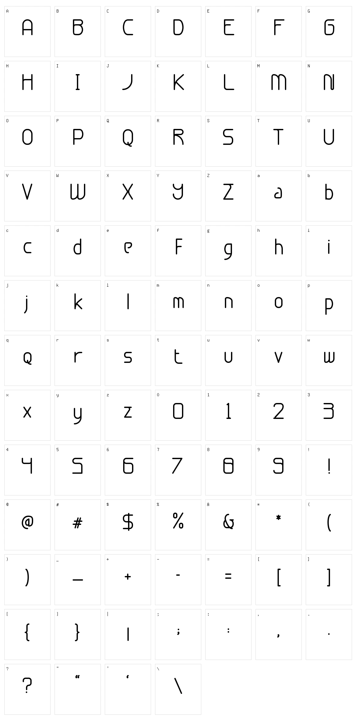 Zamaica Character Set