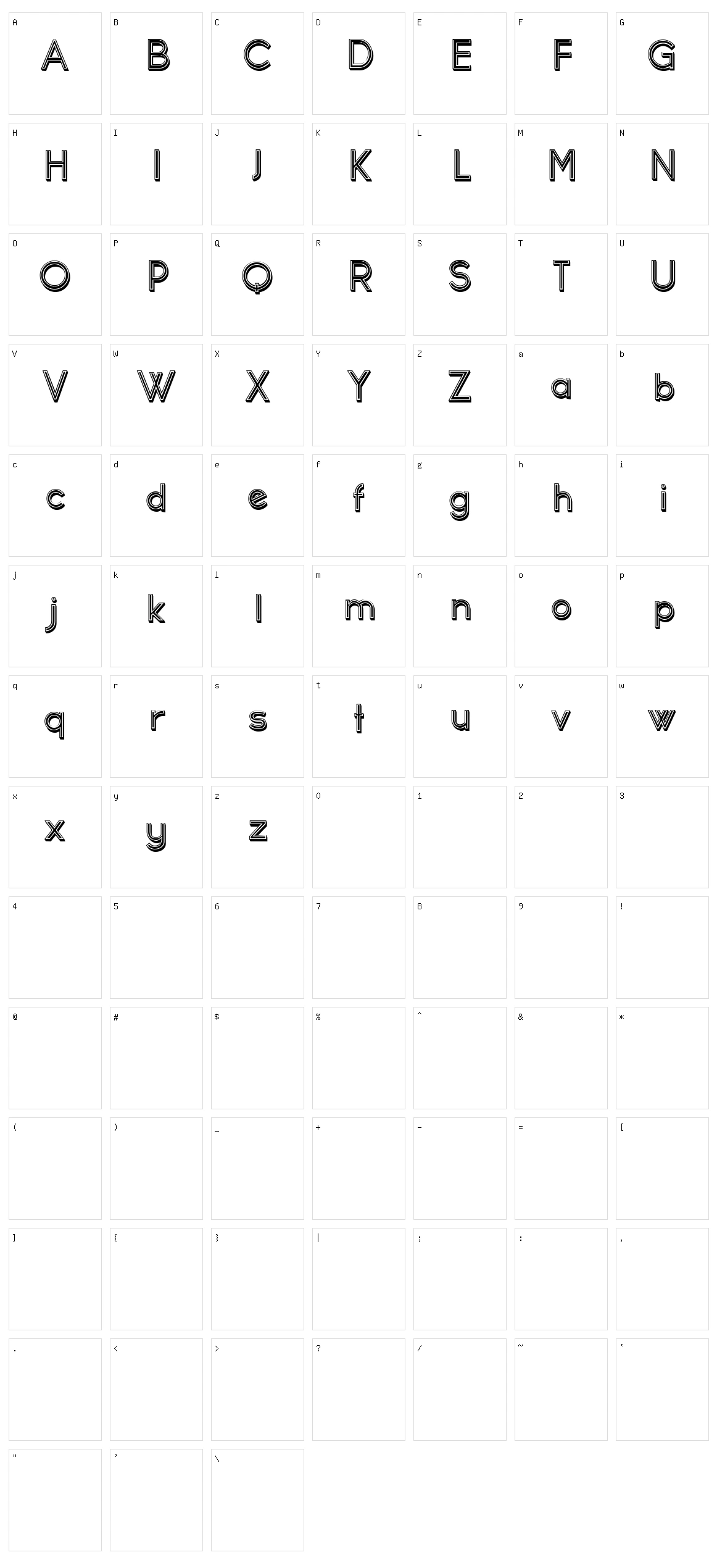 Zezen Character Set