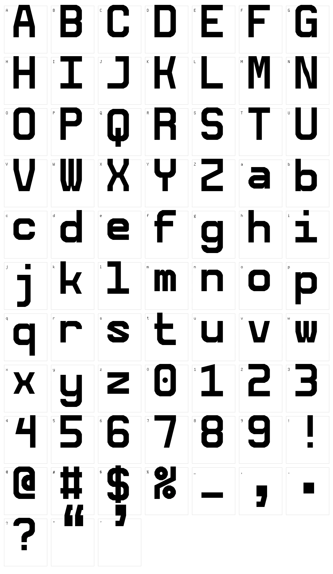 5 Ceta Mono Character Set