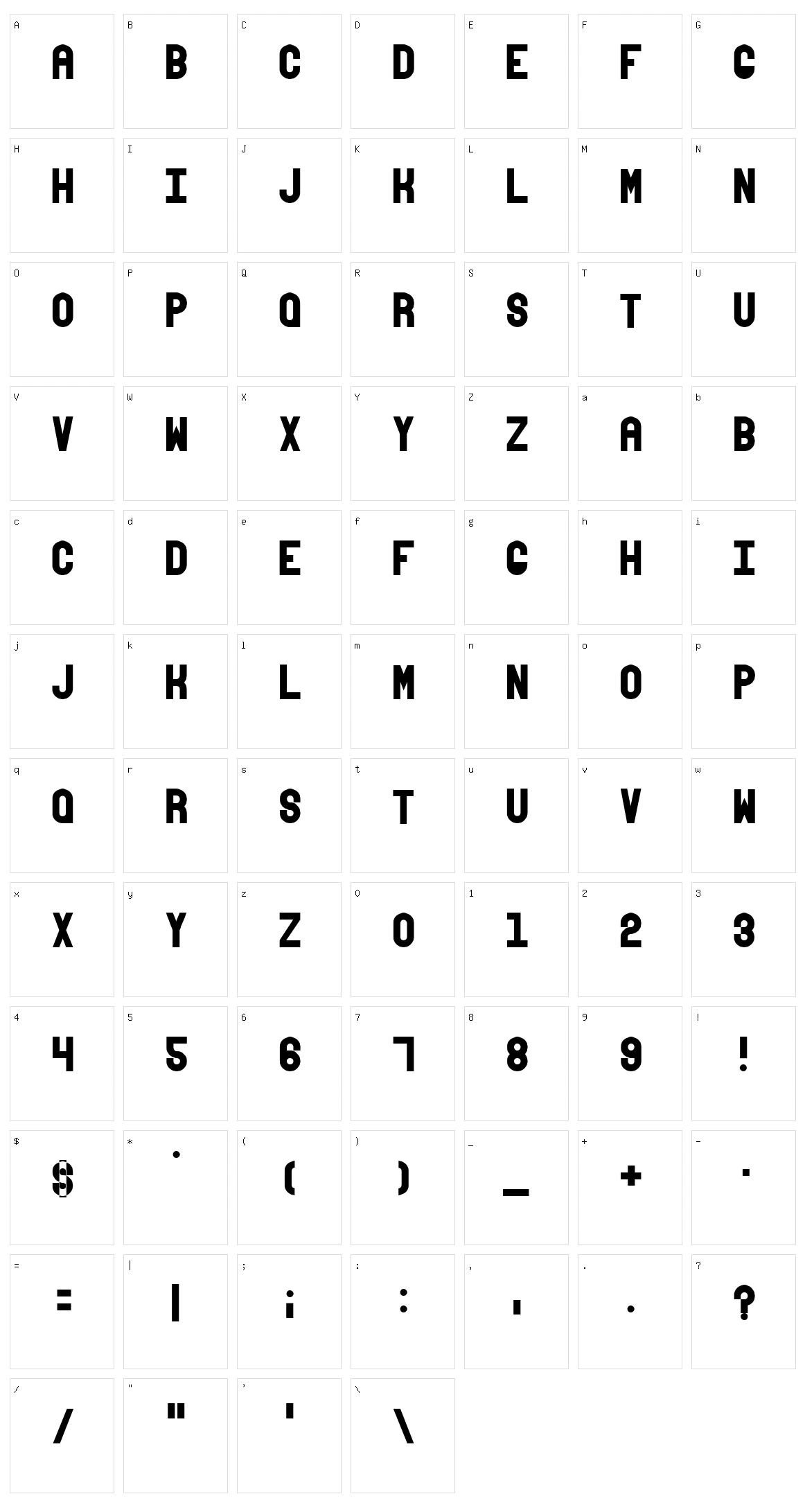 Absender Character Set