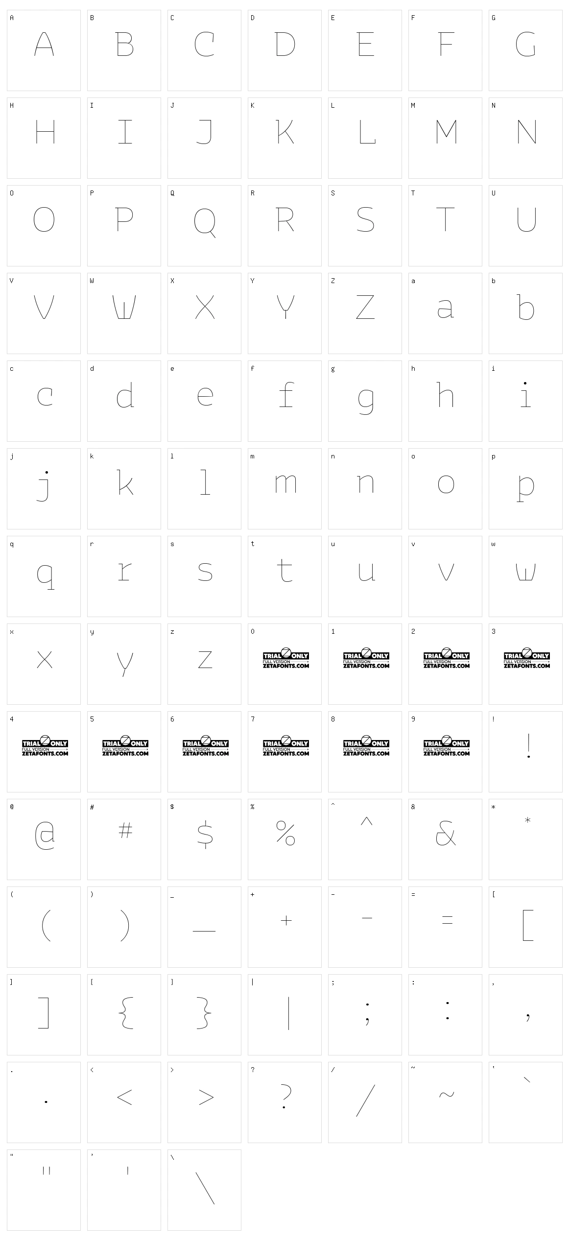 Bakemono Stereo Character Set