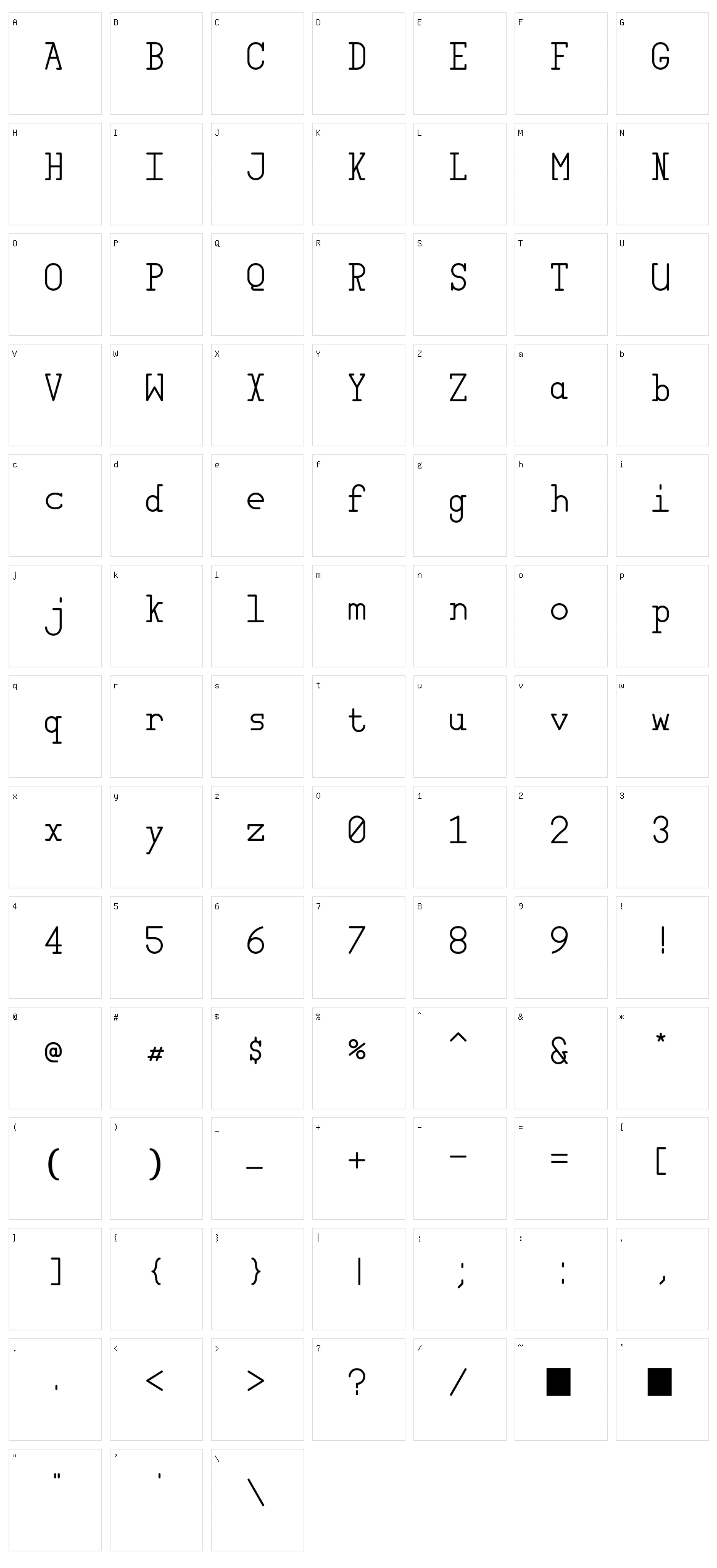 Deimos Character Set