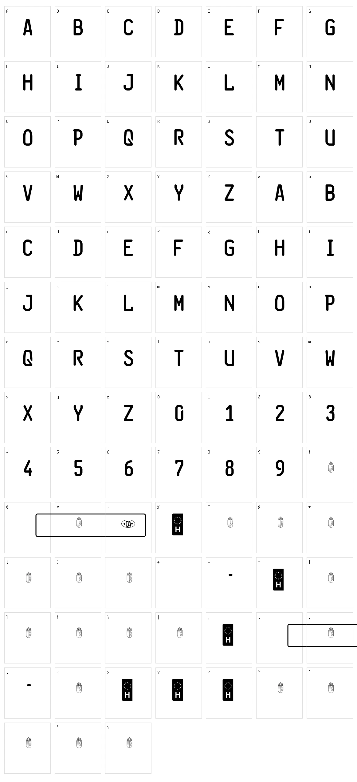 HuLi Character Set