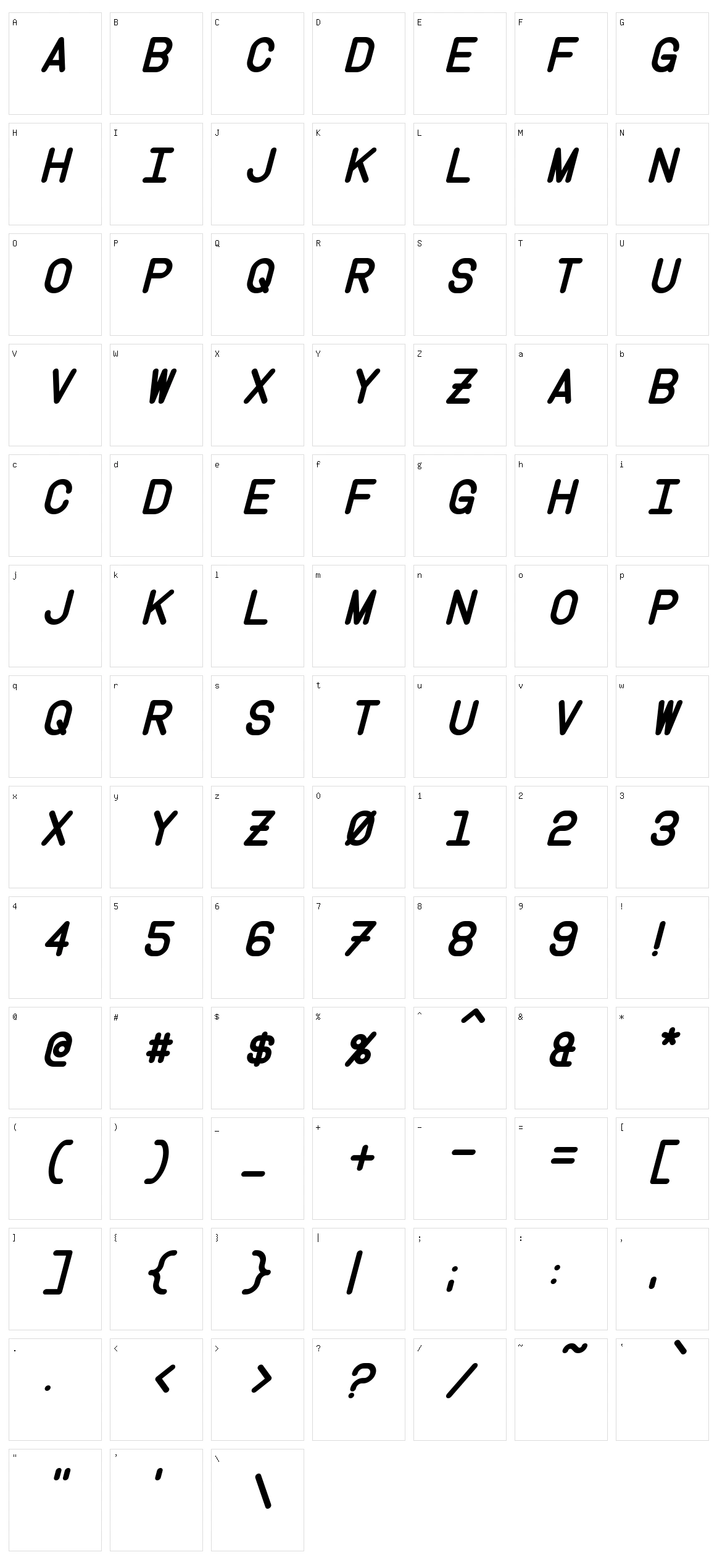 Instruction Character Set