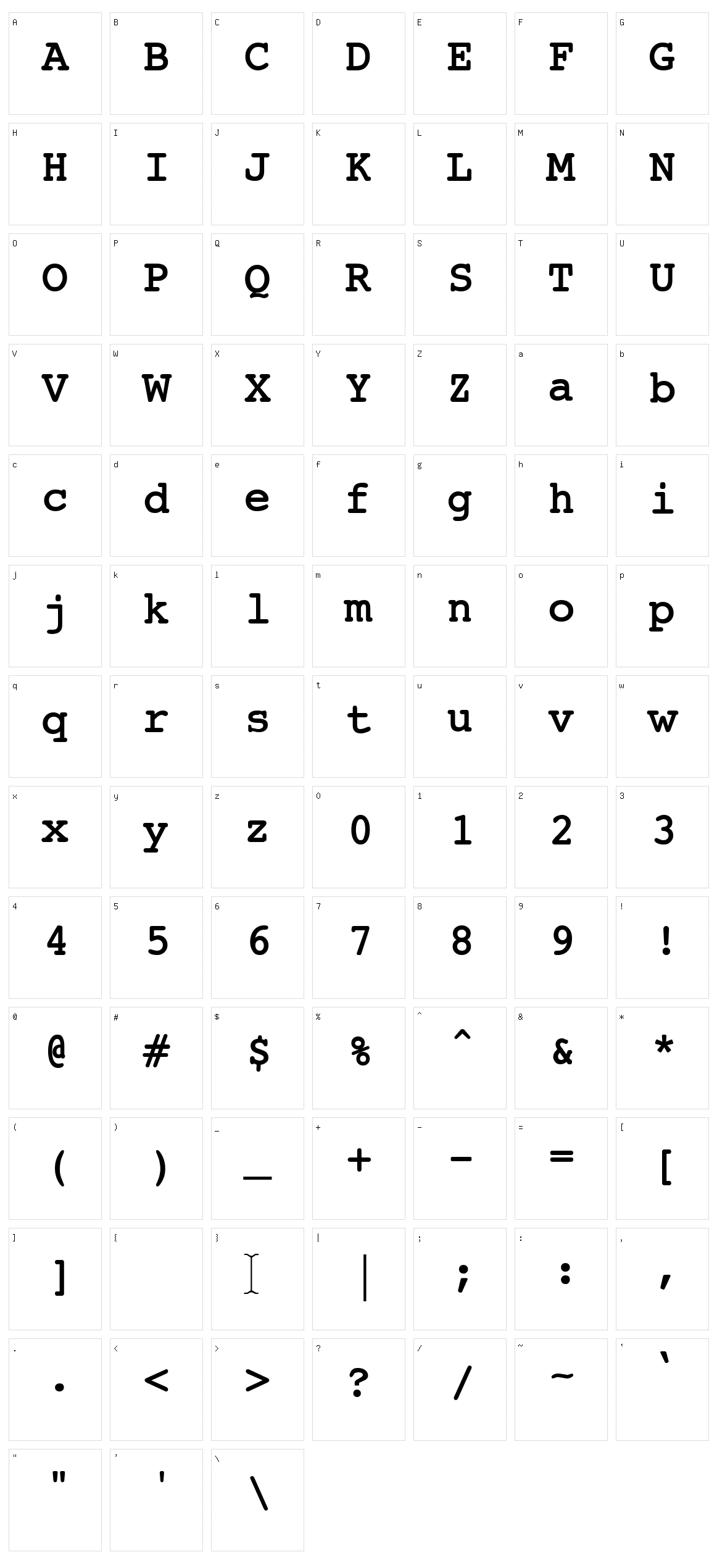 Jack Input Character Set