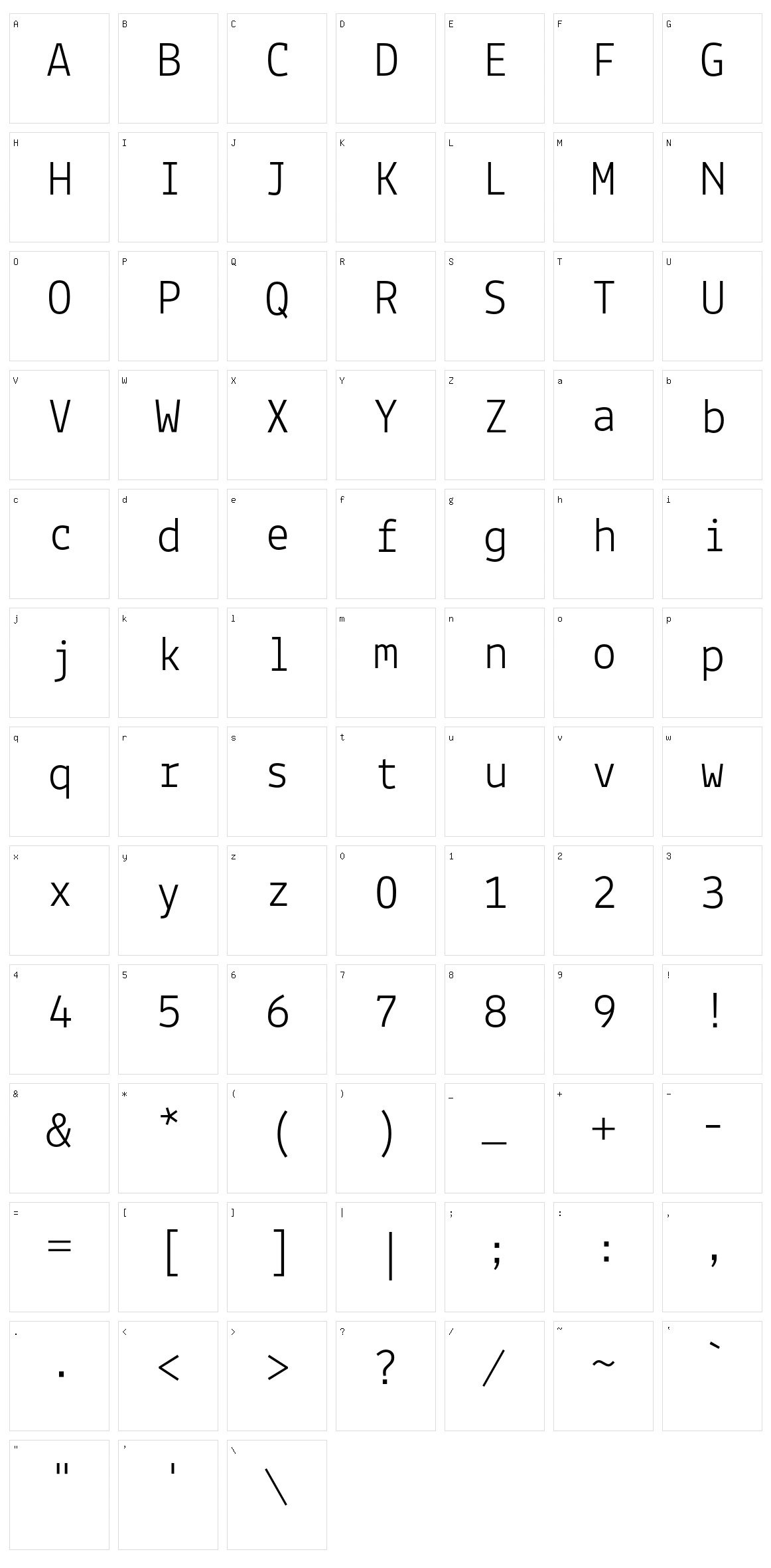 Lekton Character Set