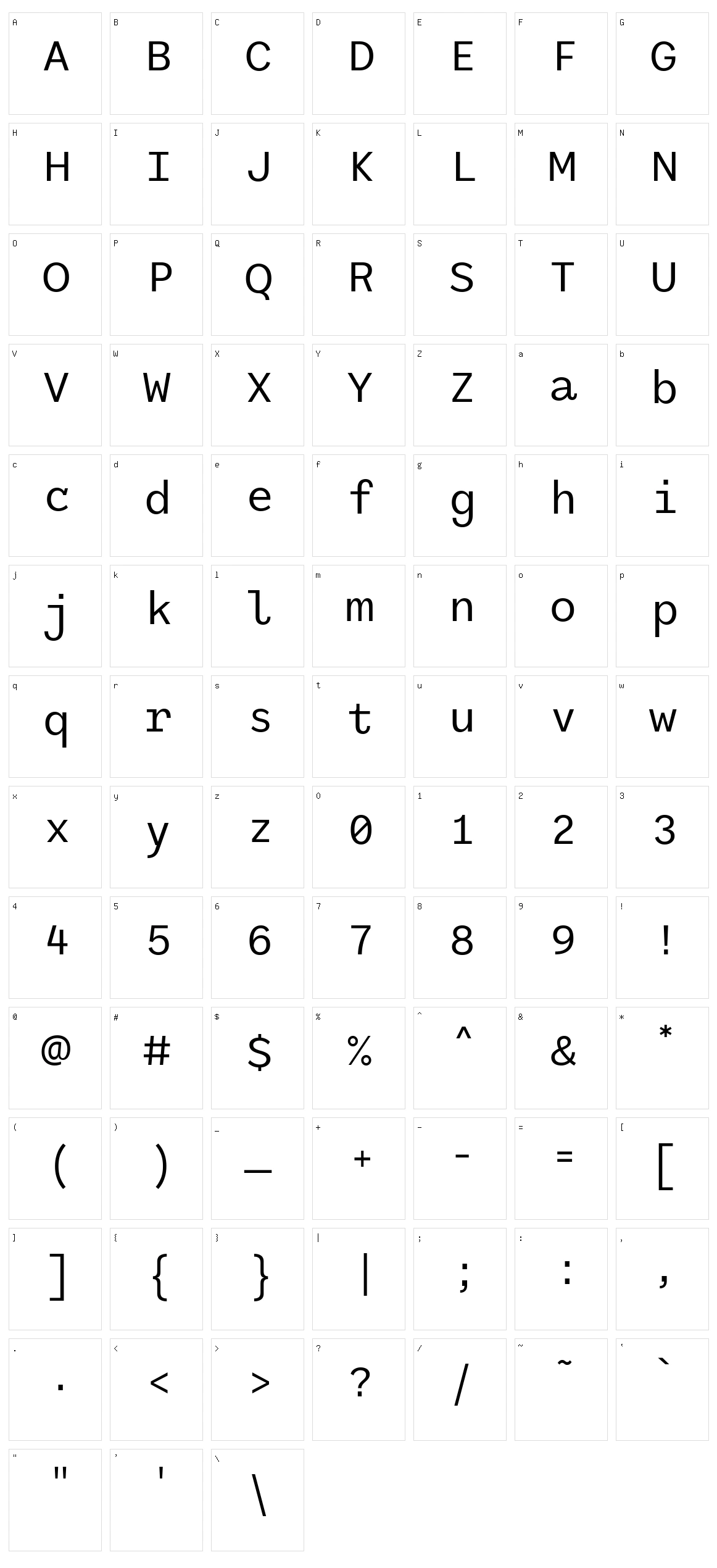 Mainframe Character Set