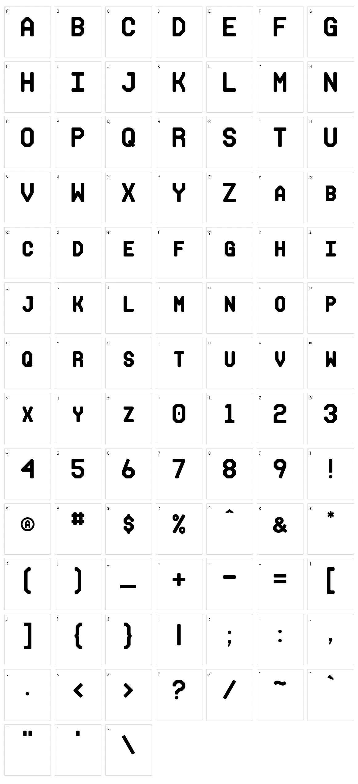 Makisupa Character Set