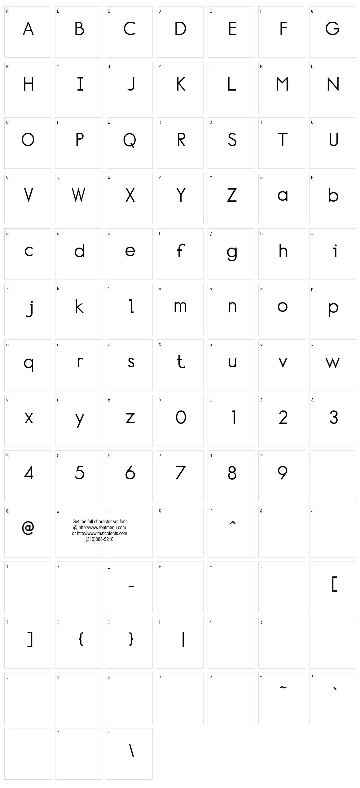 Normafixed Character Set