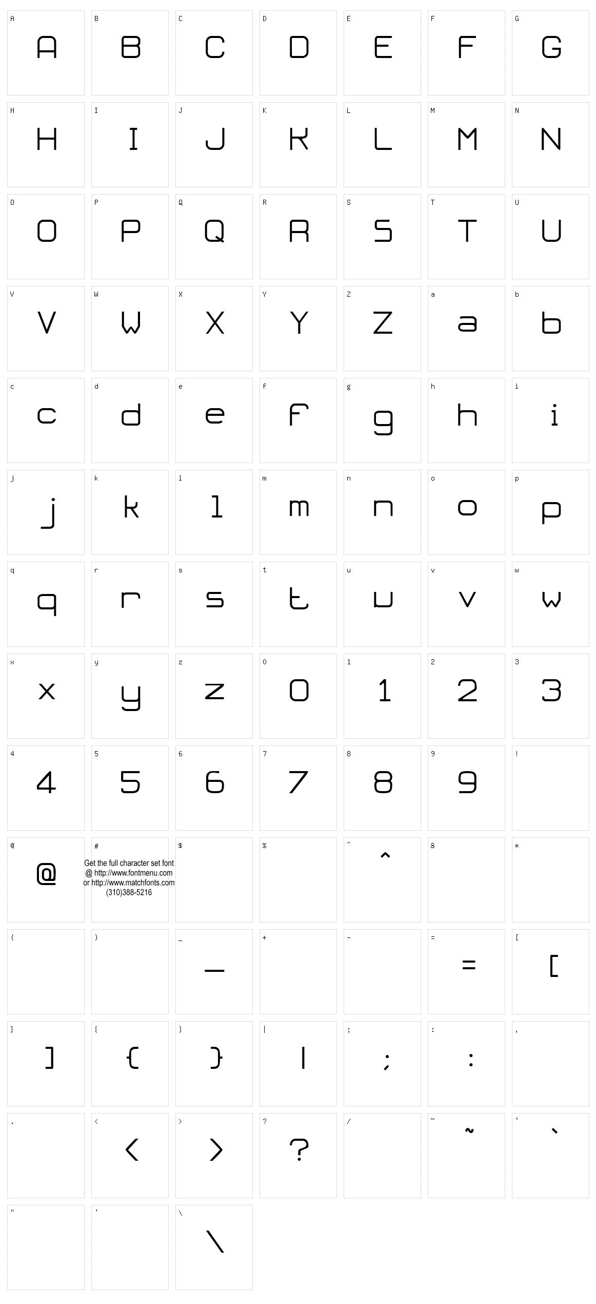 Oloron Character Set