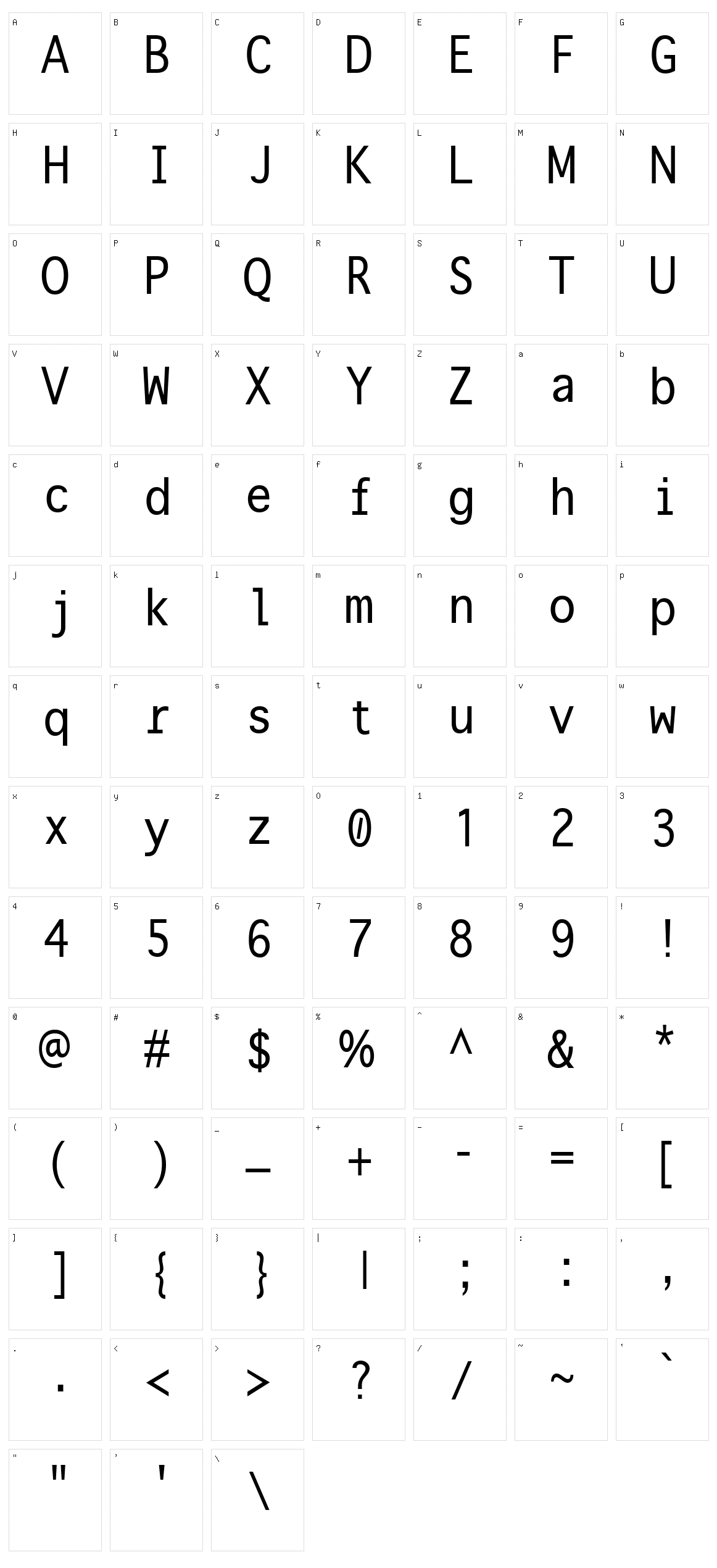 Onuava Character Set