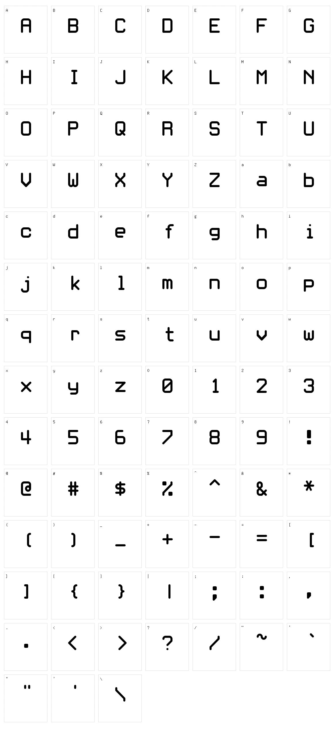 White Rabbit Character Set
