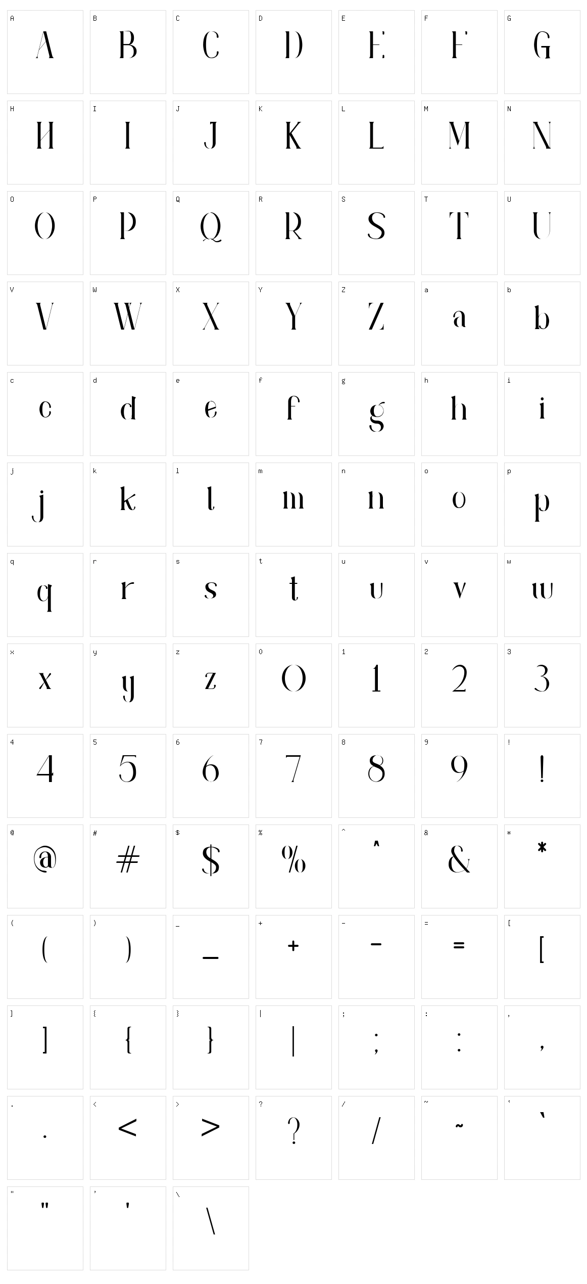 Adhiyasa Character Set