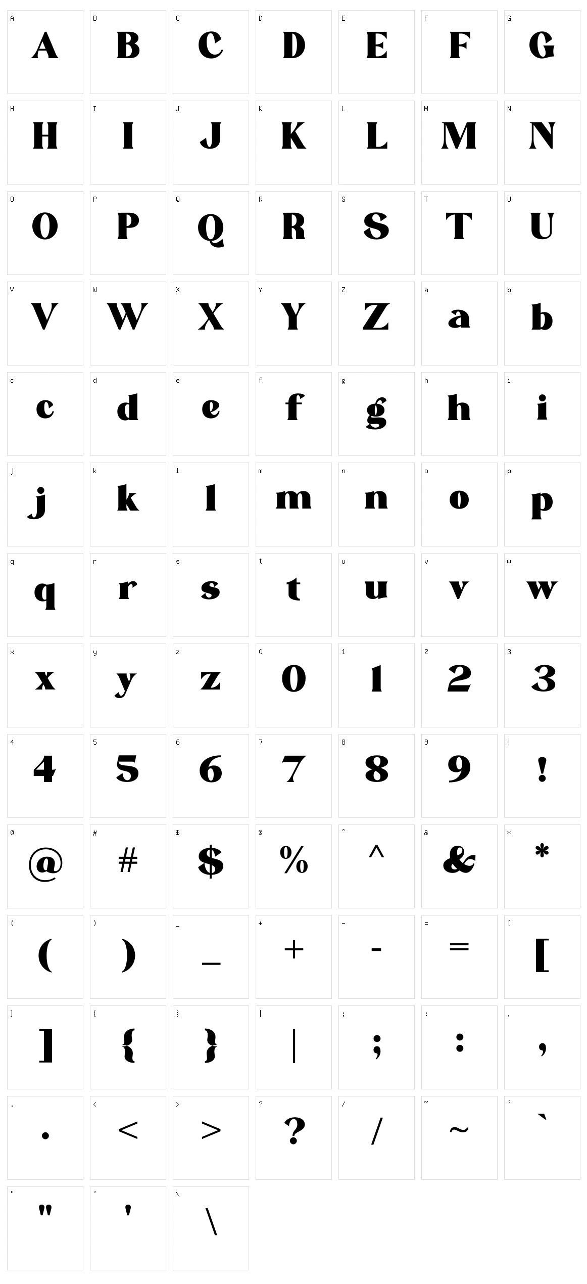 Adittab Marirah Character Set