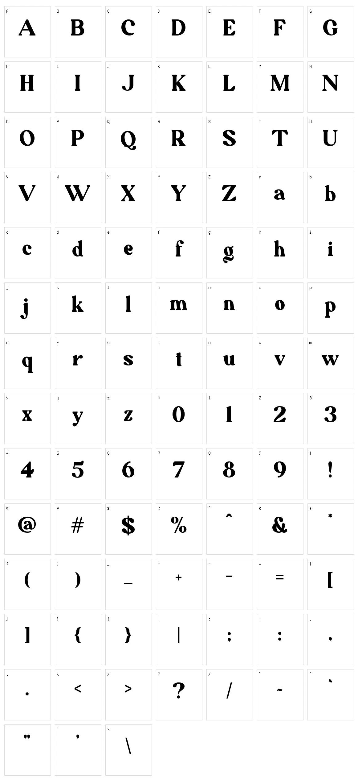 Adventuro Character Set