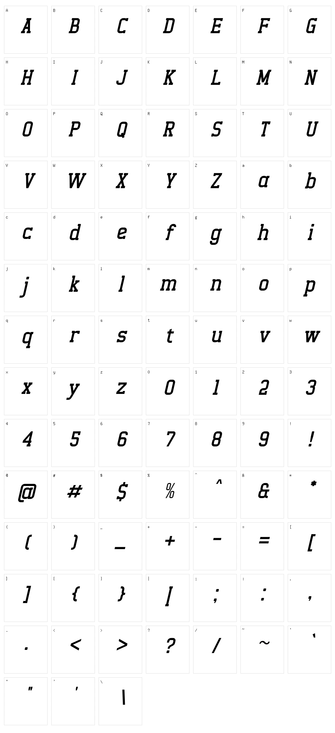 Alexside Character Set