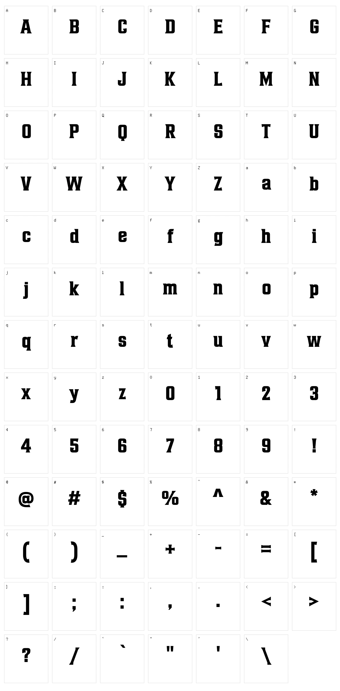 Alterous Character Set