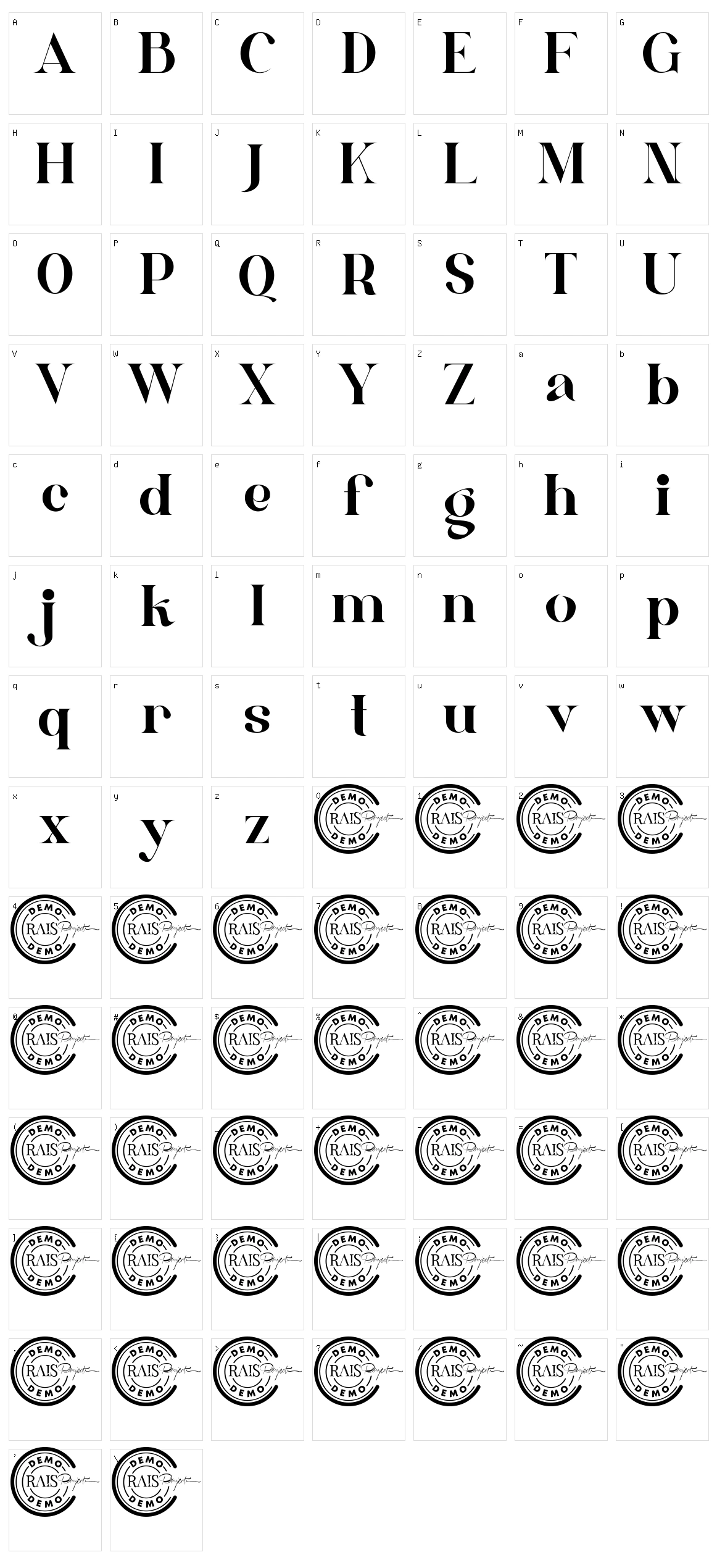 Andre Martin Character Set