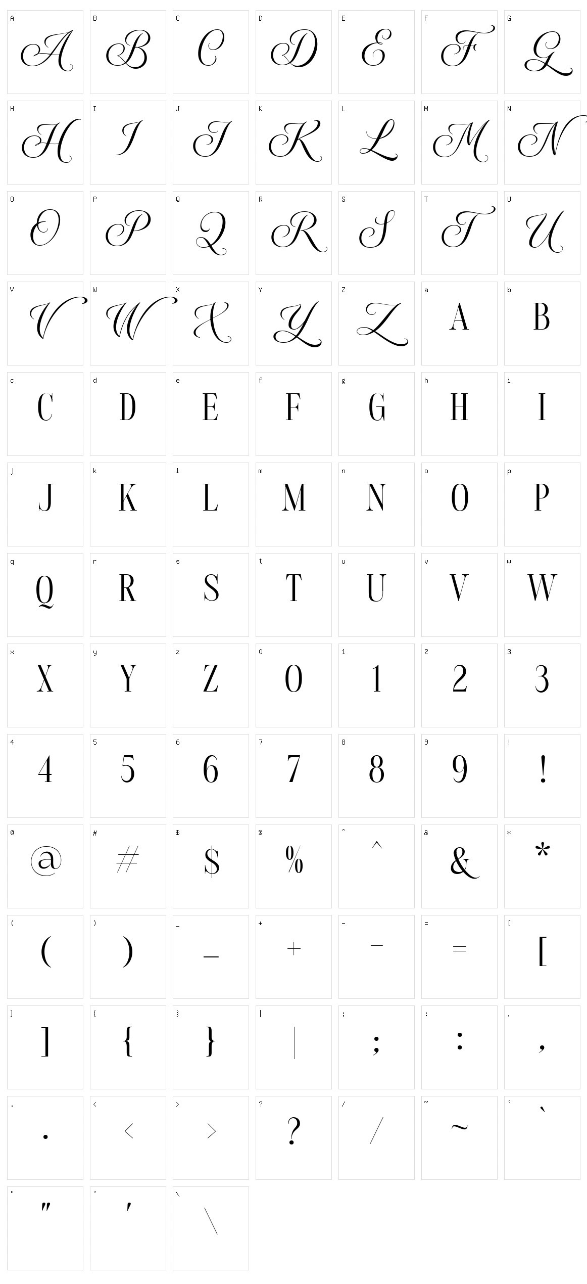 Androgy Character Set