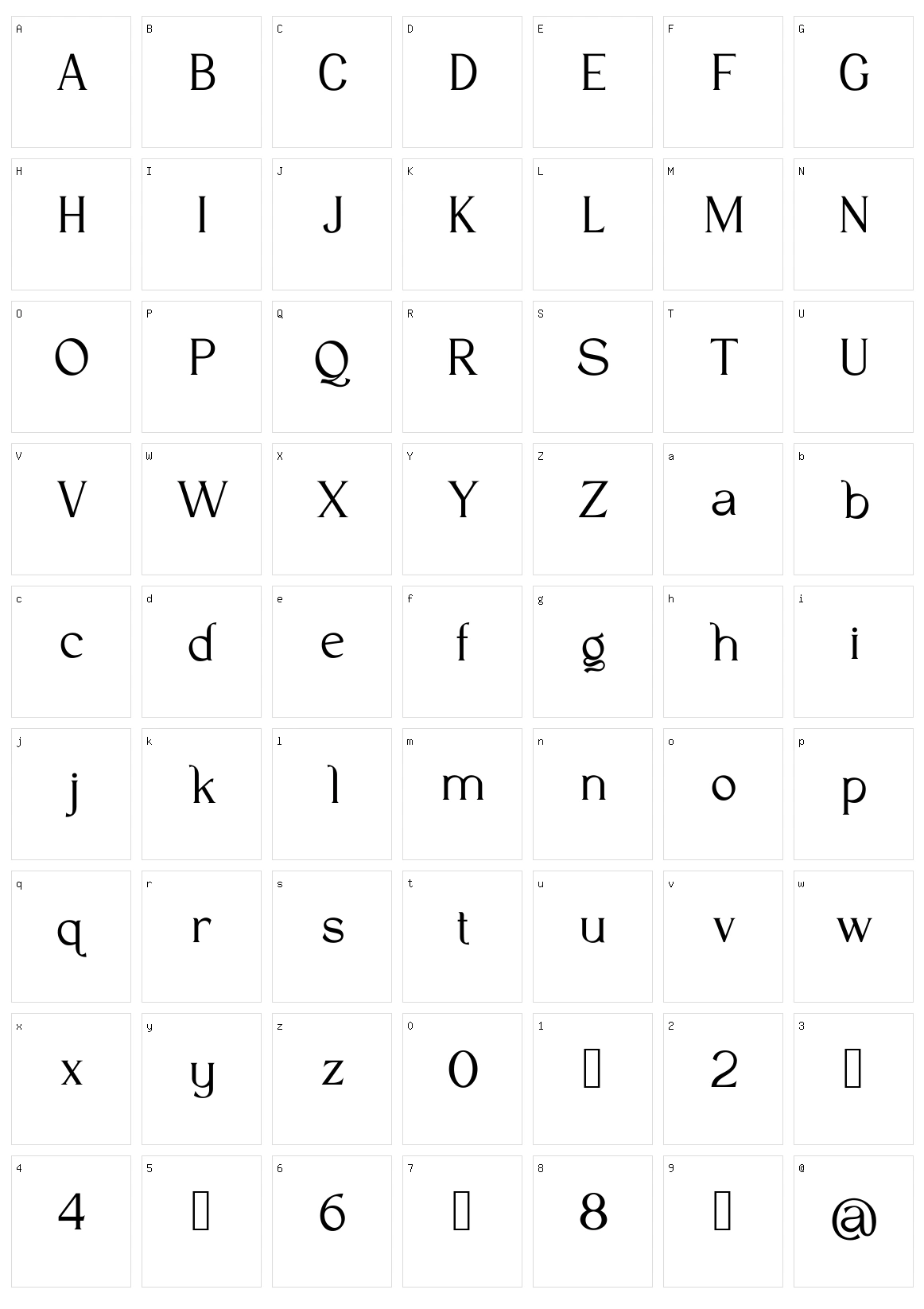 Antobe Character Set