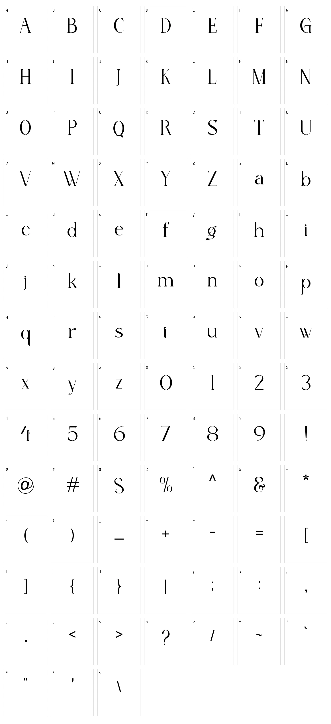 Arasik Character Set