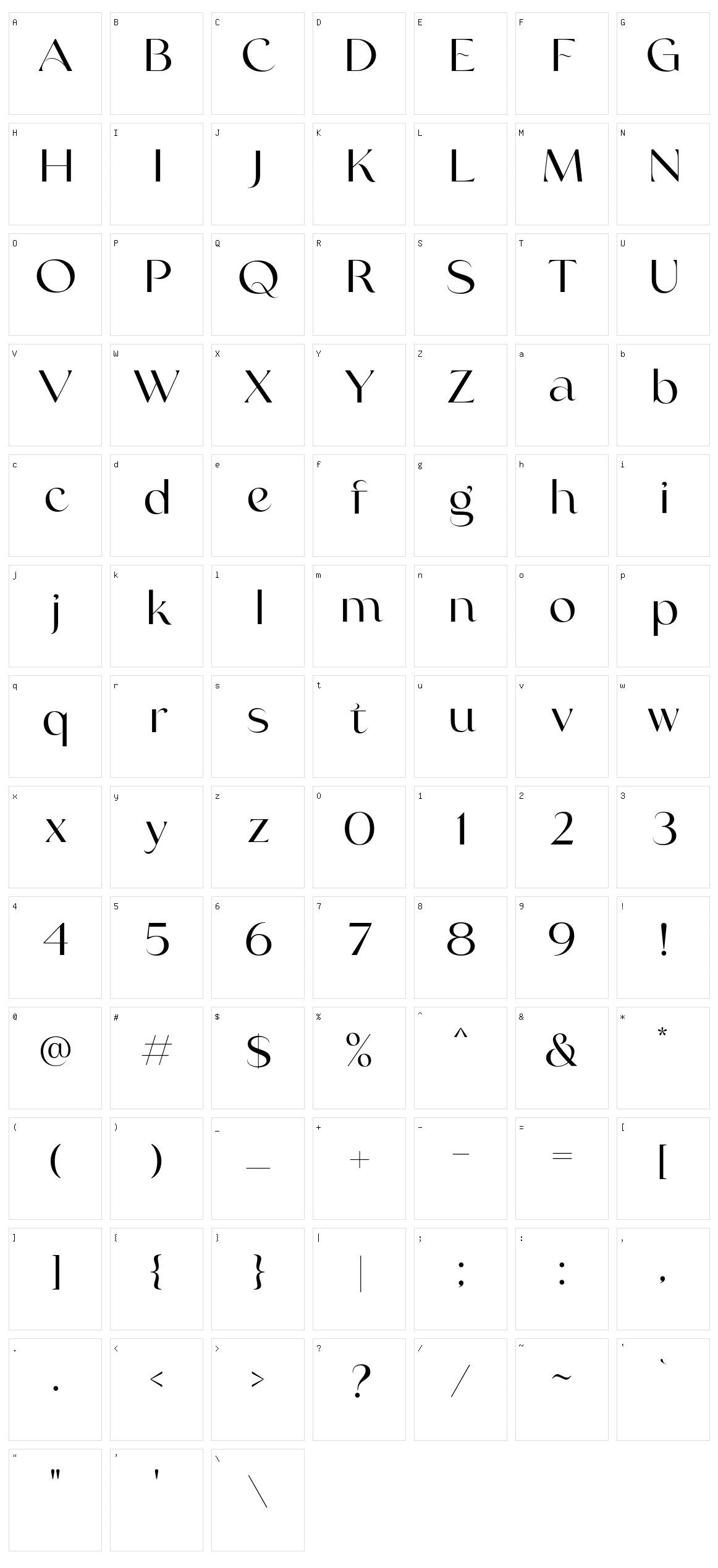 Argue Character Set
