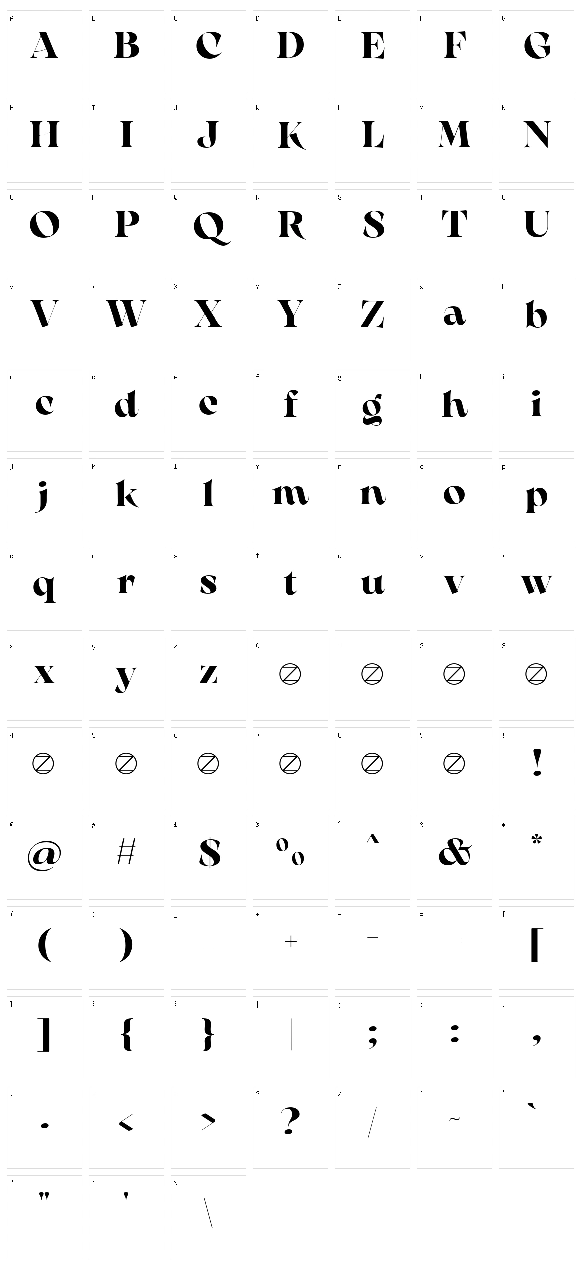 Arsenica Character Set