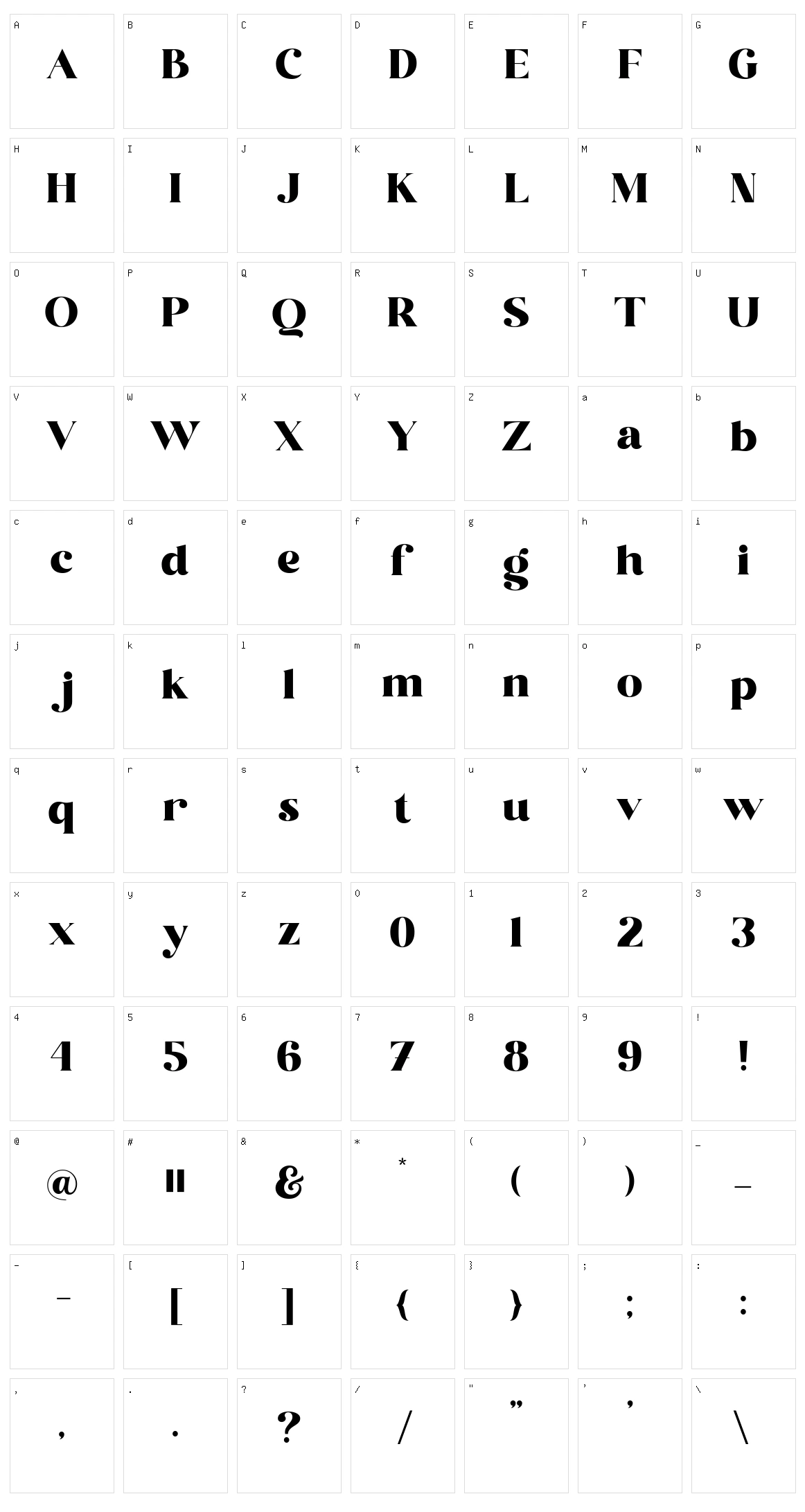 Astila Character Set