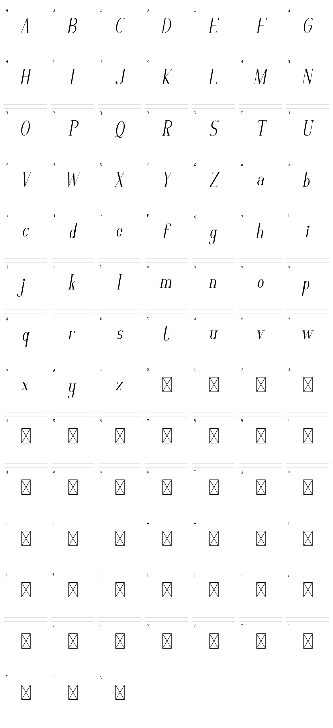 Aulion Character Set