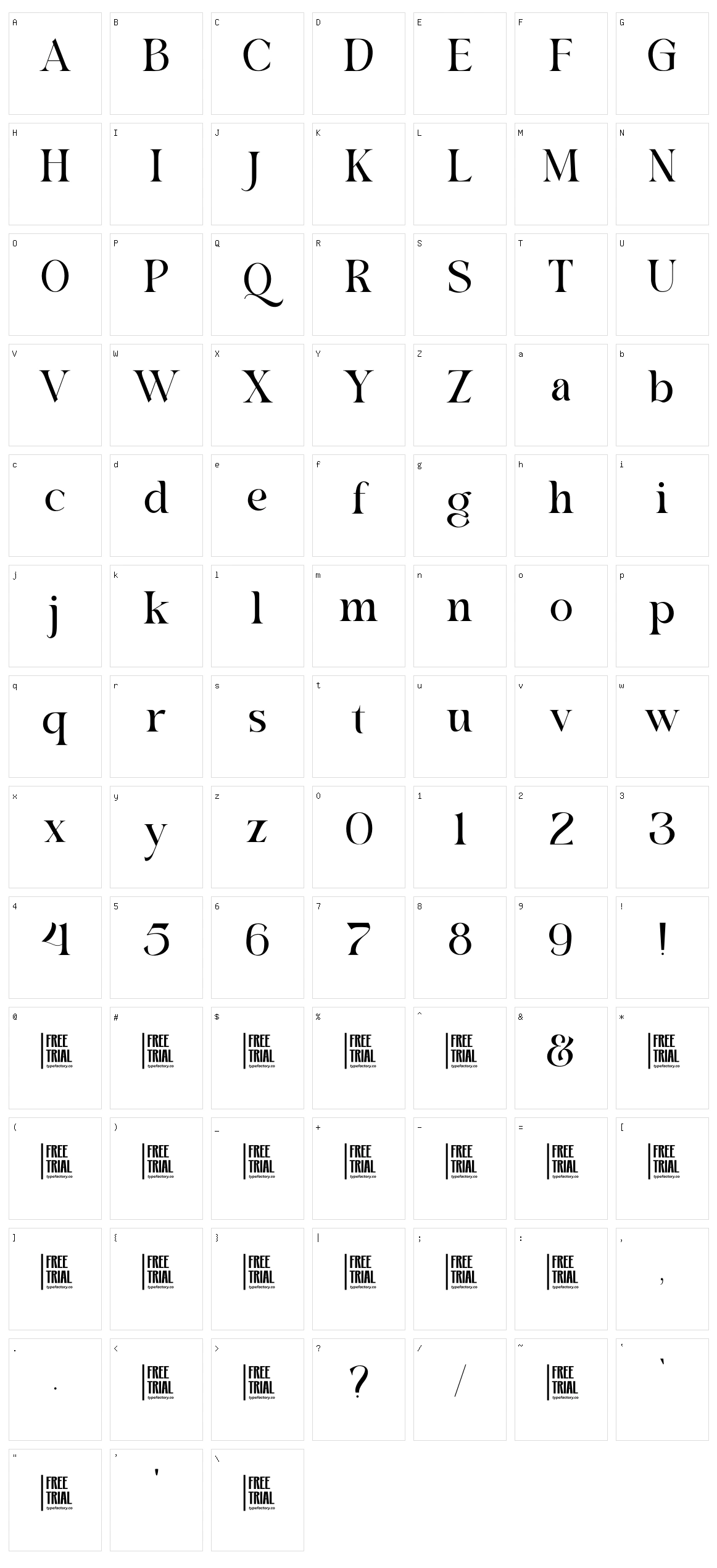 Baguile Character Set