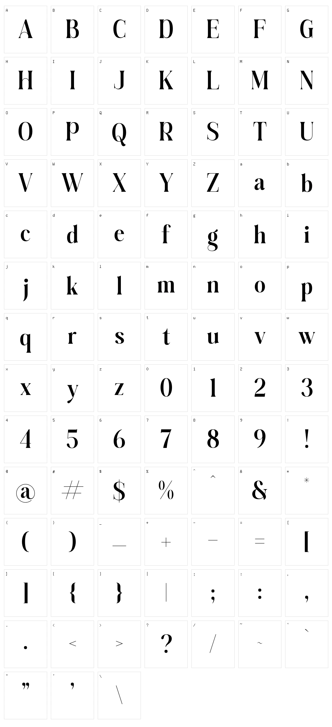Baihgale Character Set