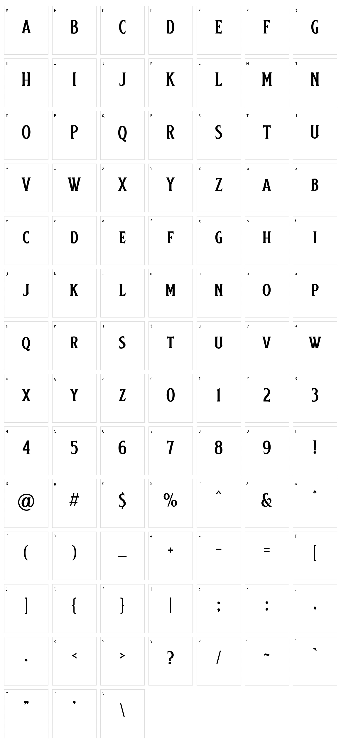 Baisteach Character Set