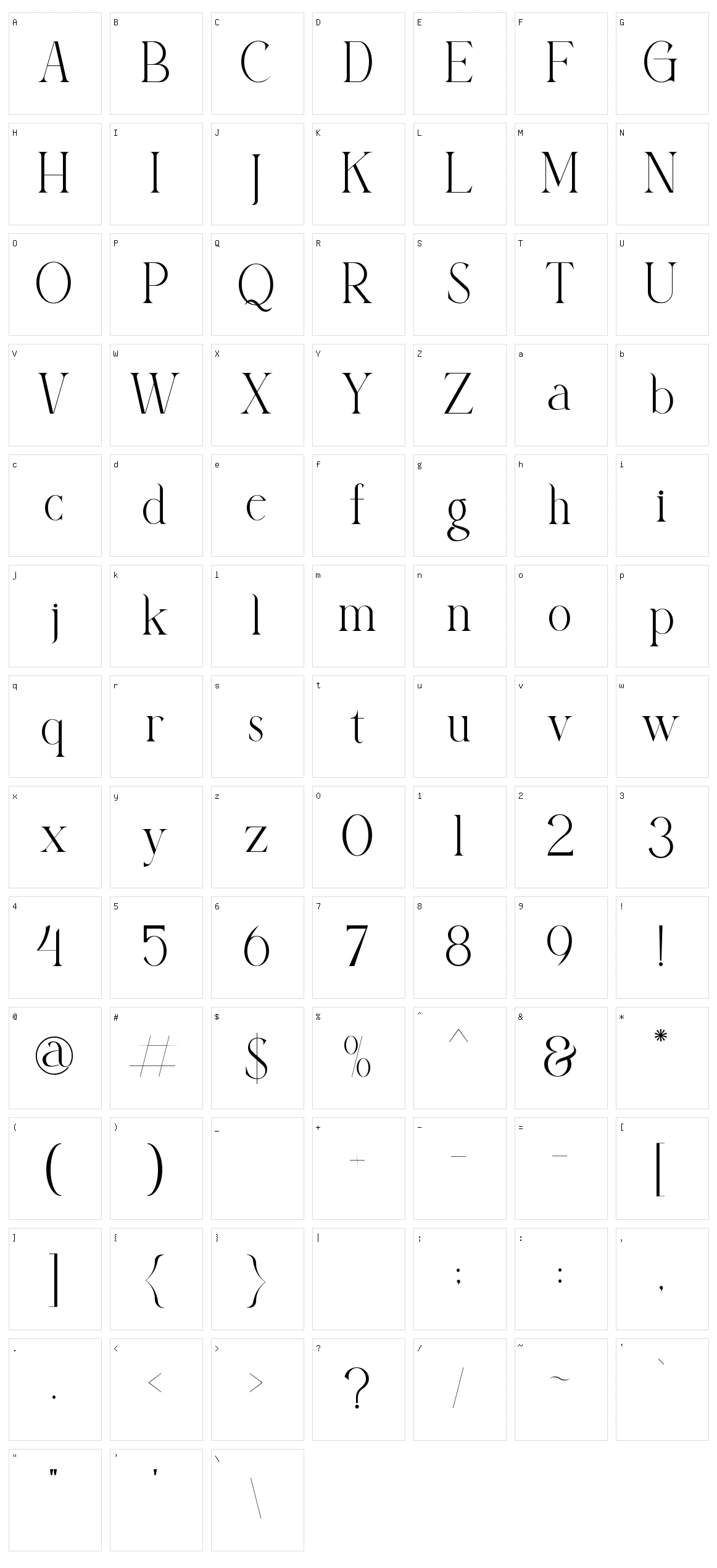 Balona Character Set