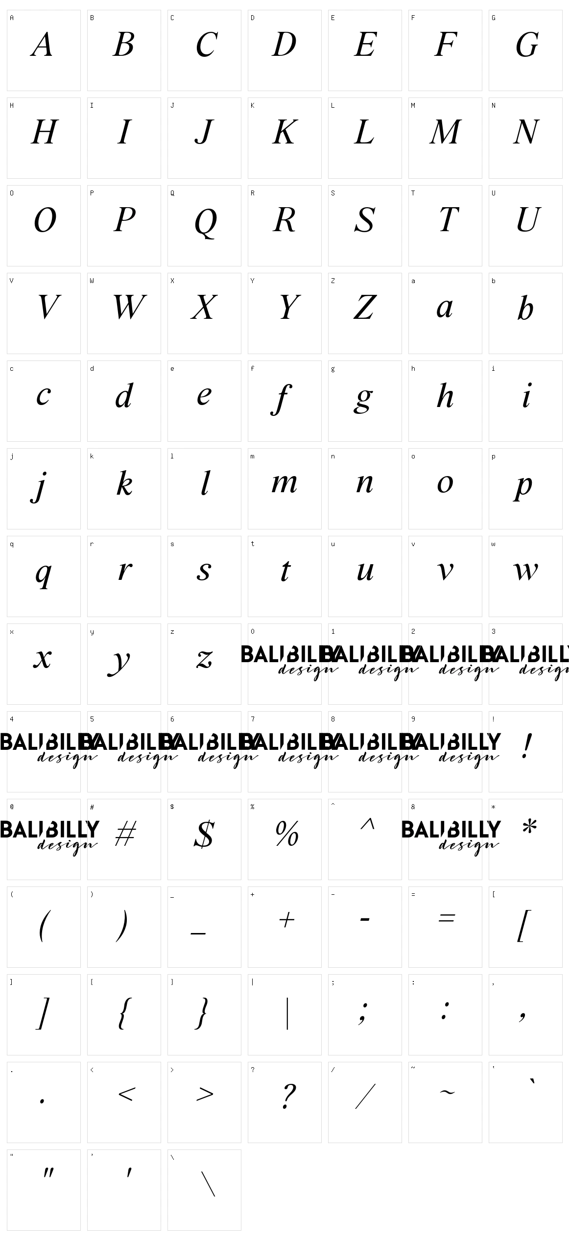 BD Megalona Character Set