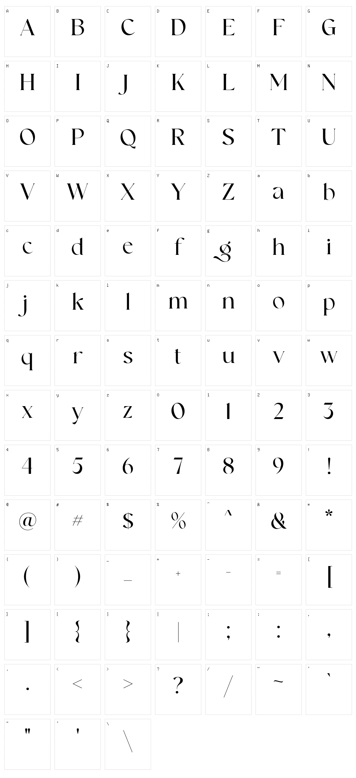 Belgan Aesthetic Character Set