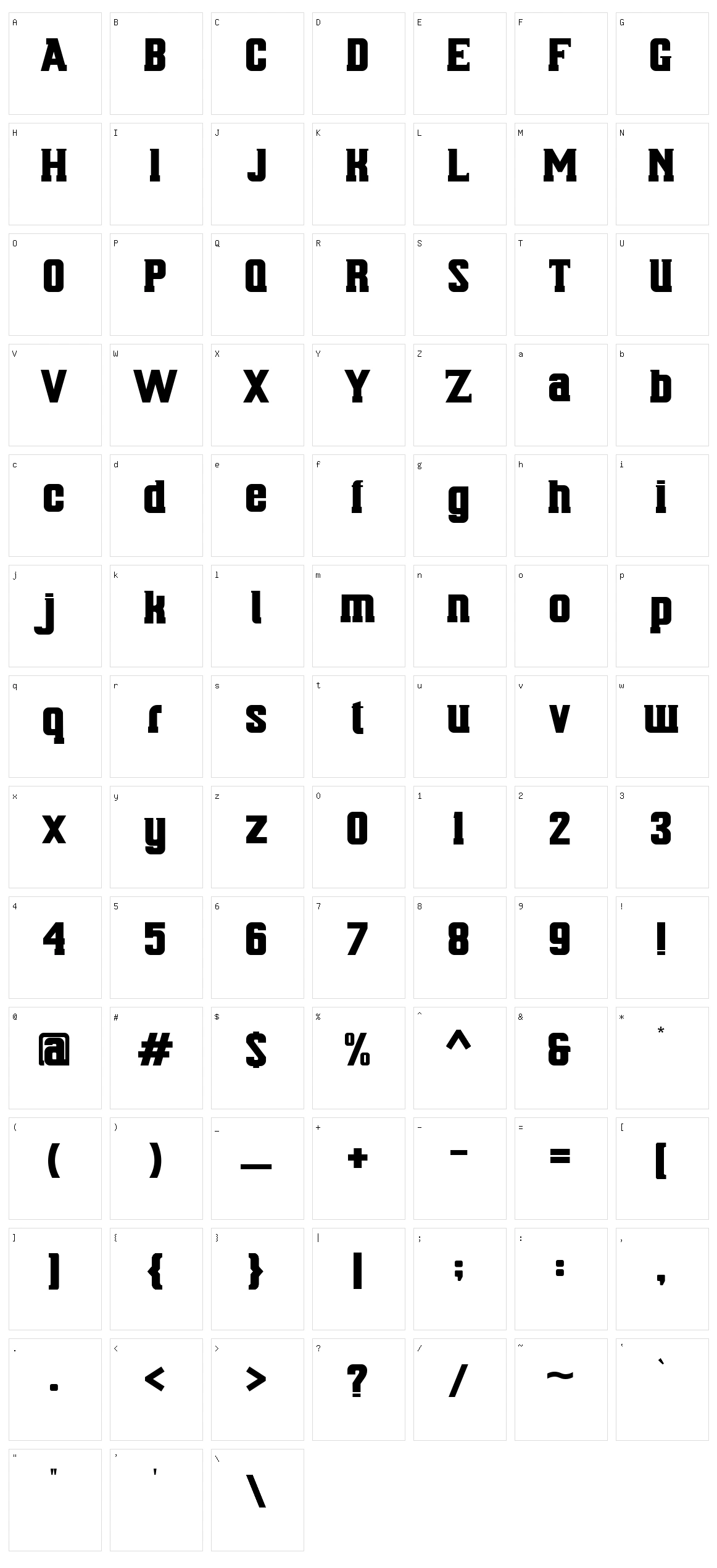 Bellm?nt Character Set