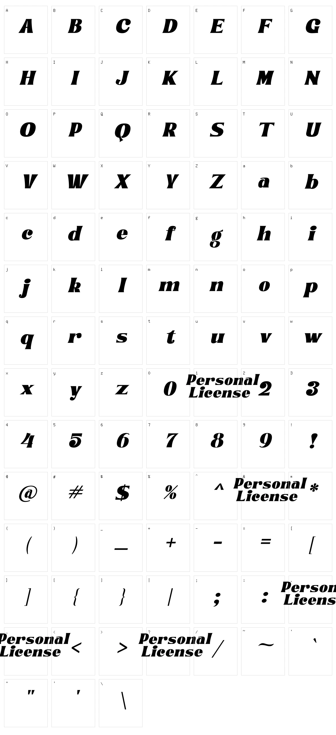 Beyond Worth Character Set