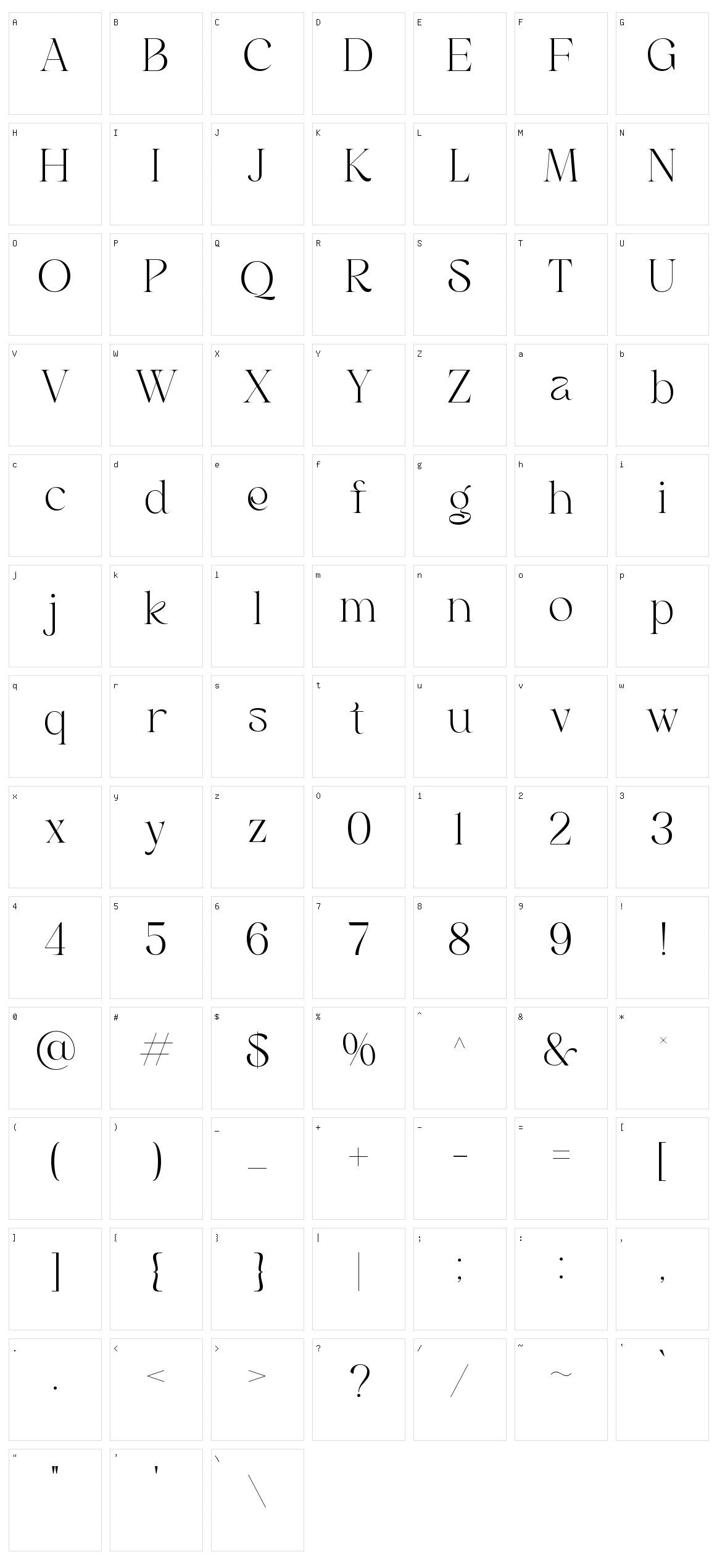 Black Delights Character Set