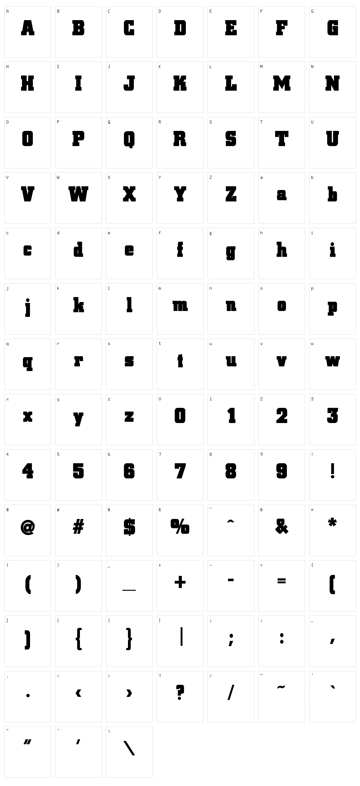 Blax Slab XXL Character Set