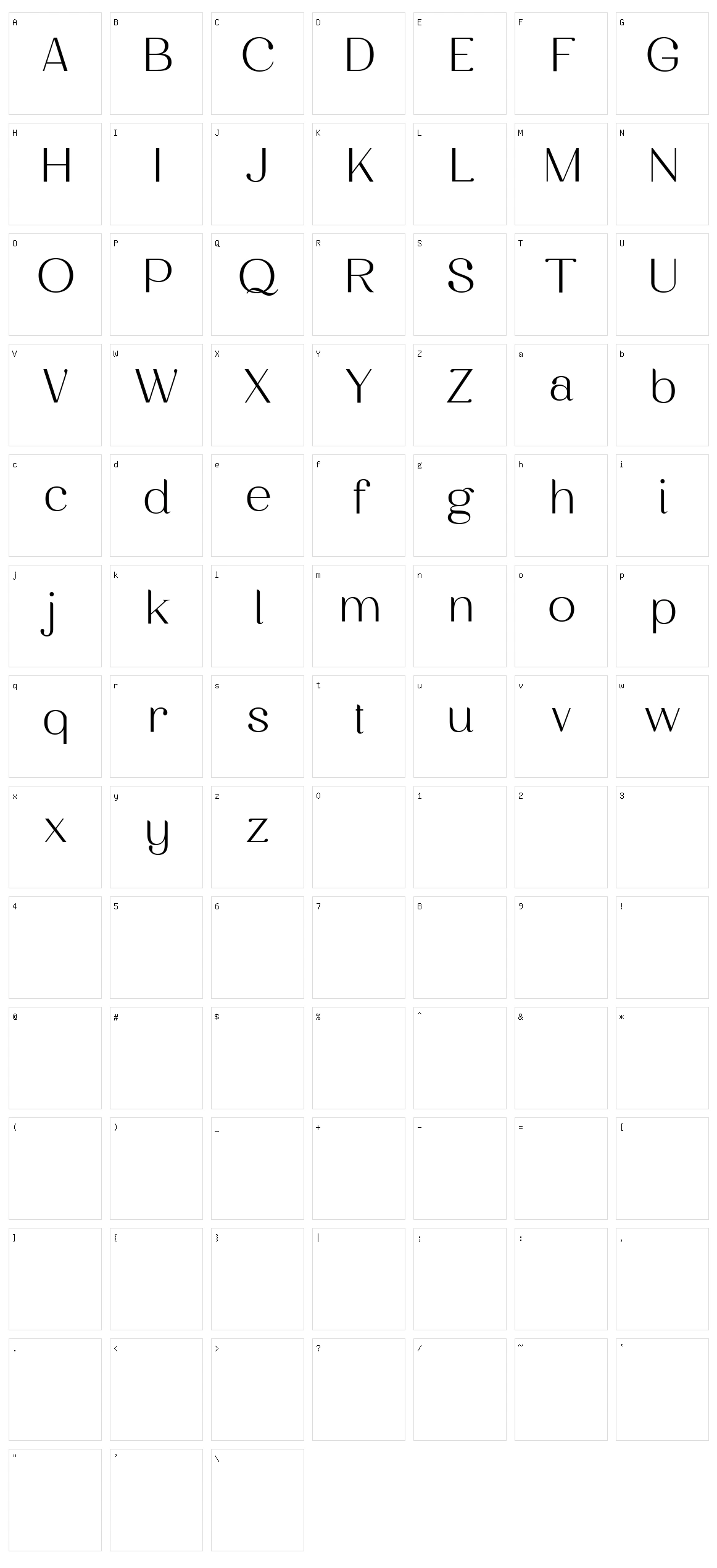 Breath Character Set